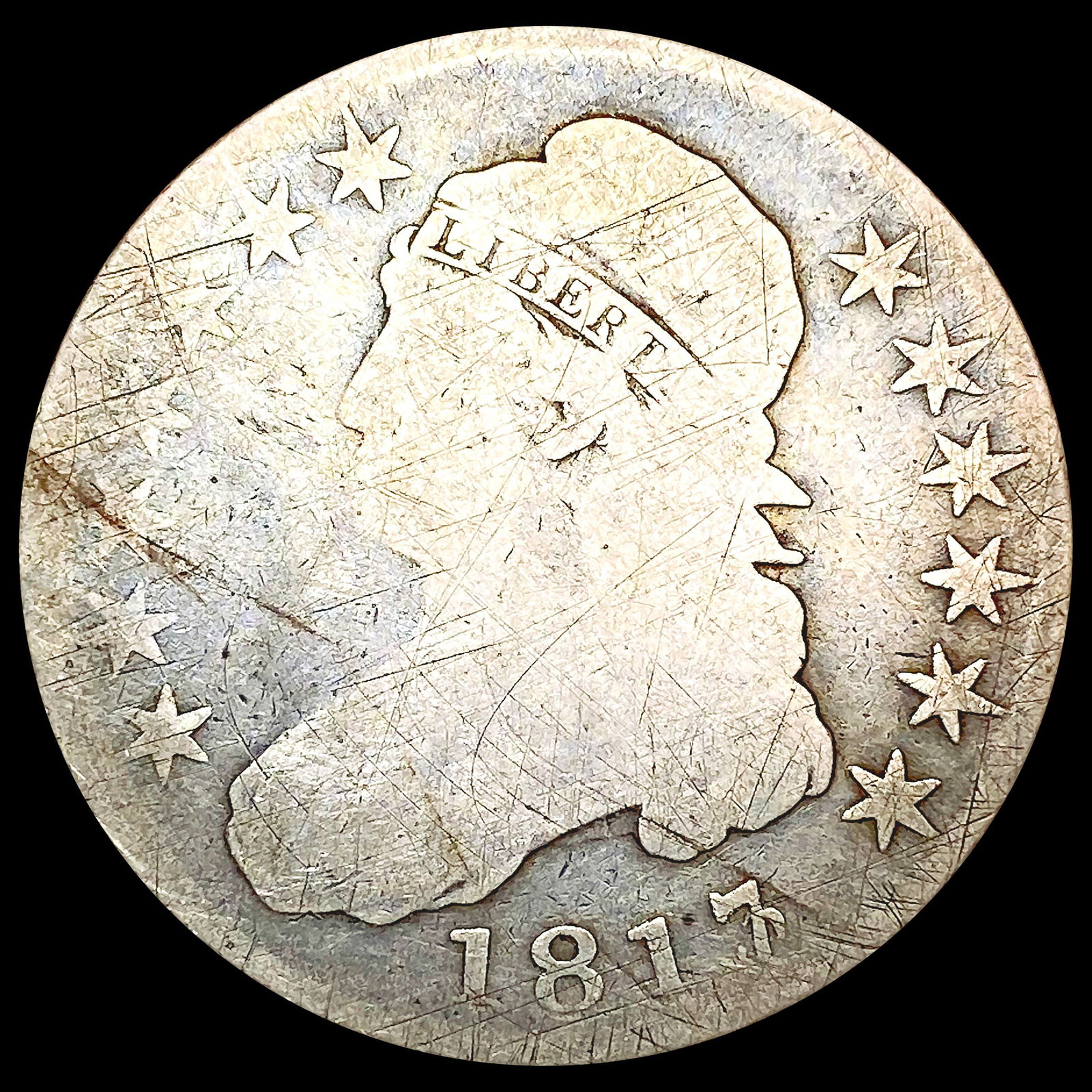 1817/3 O-101a Capped Bust Half Dollar NICELY CIRCU (1 of 2)