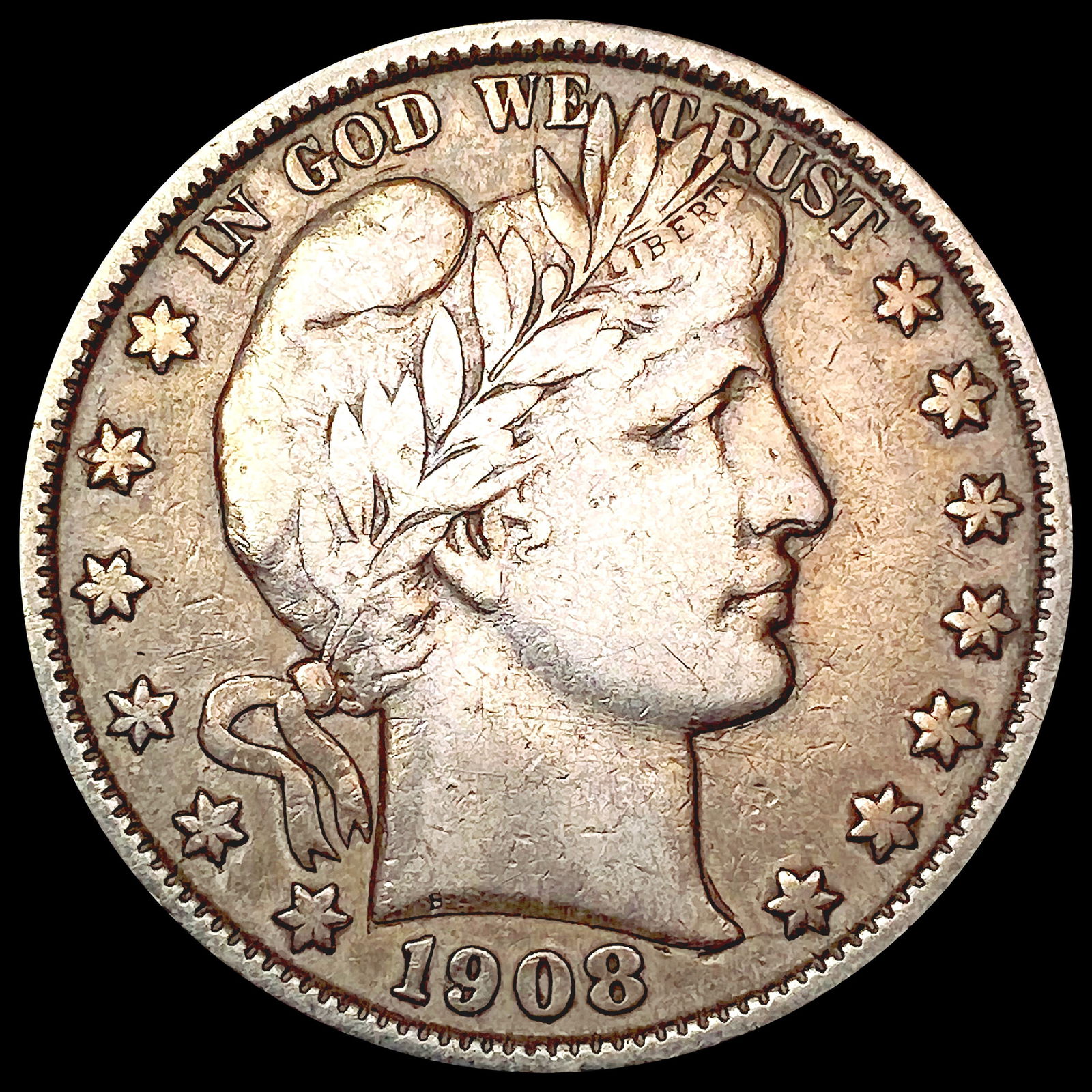 1908-O Barber Half Dollar NEARLY UNCIRCULATED (1 of 2)