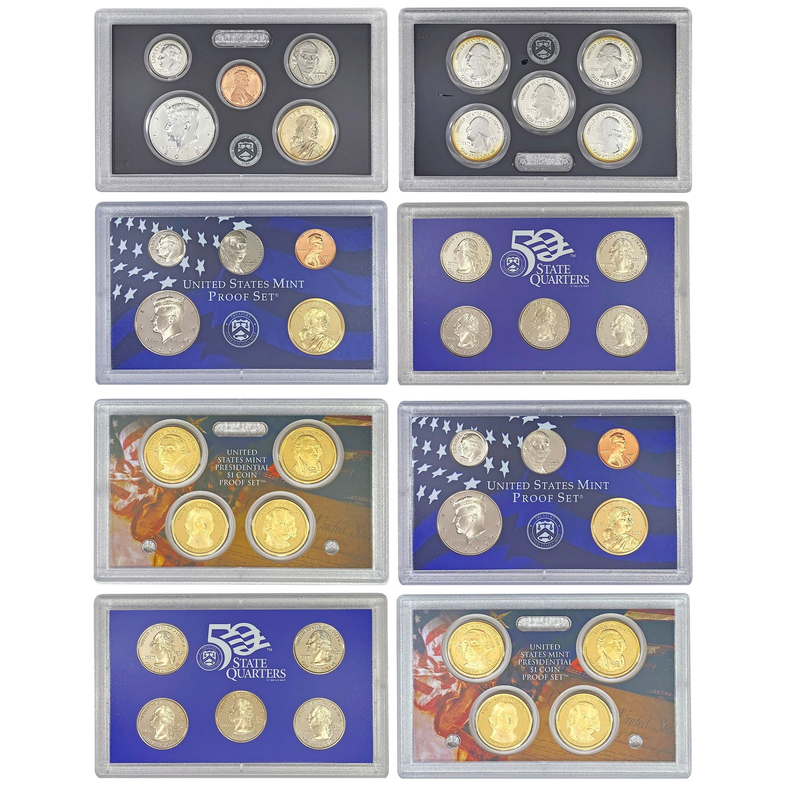 2007-2018 US Proof Mint Sets W/Silver [38 Coins] (1 of 6)