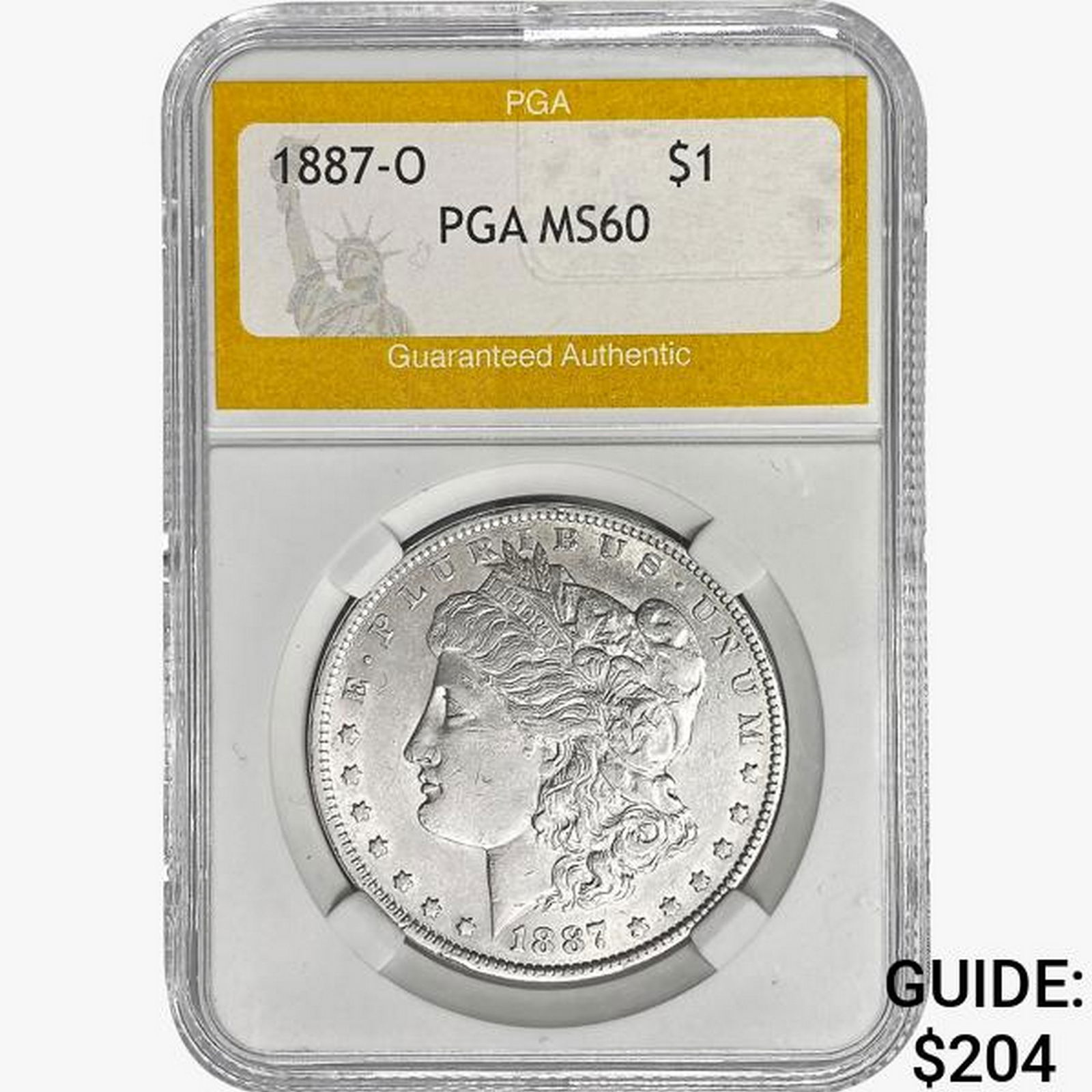 1887-O Morgan Silver Dollar PGA MS60 (1 of 2)