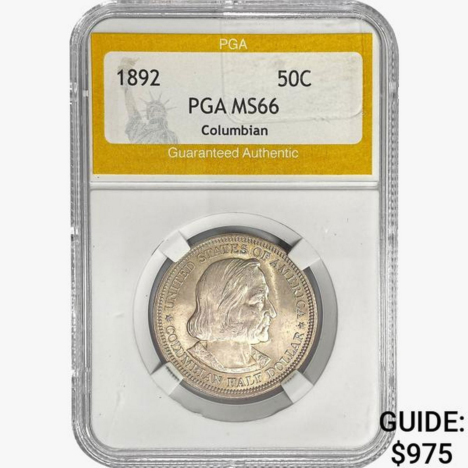 1892 Columbia Half Dollar PGA MS66 (1 of 2)
