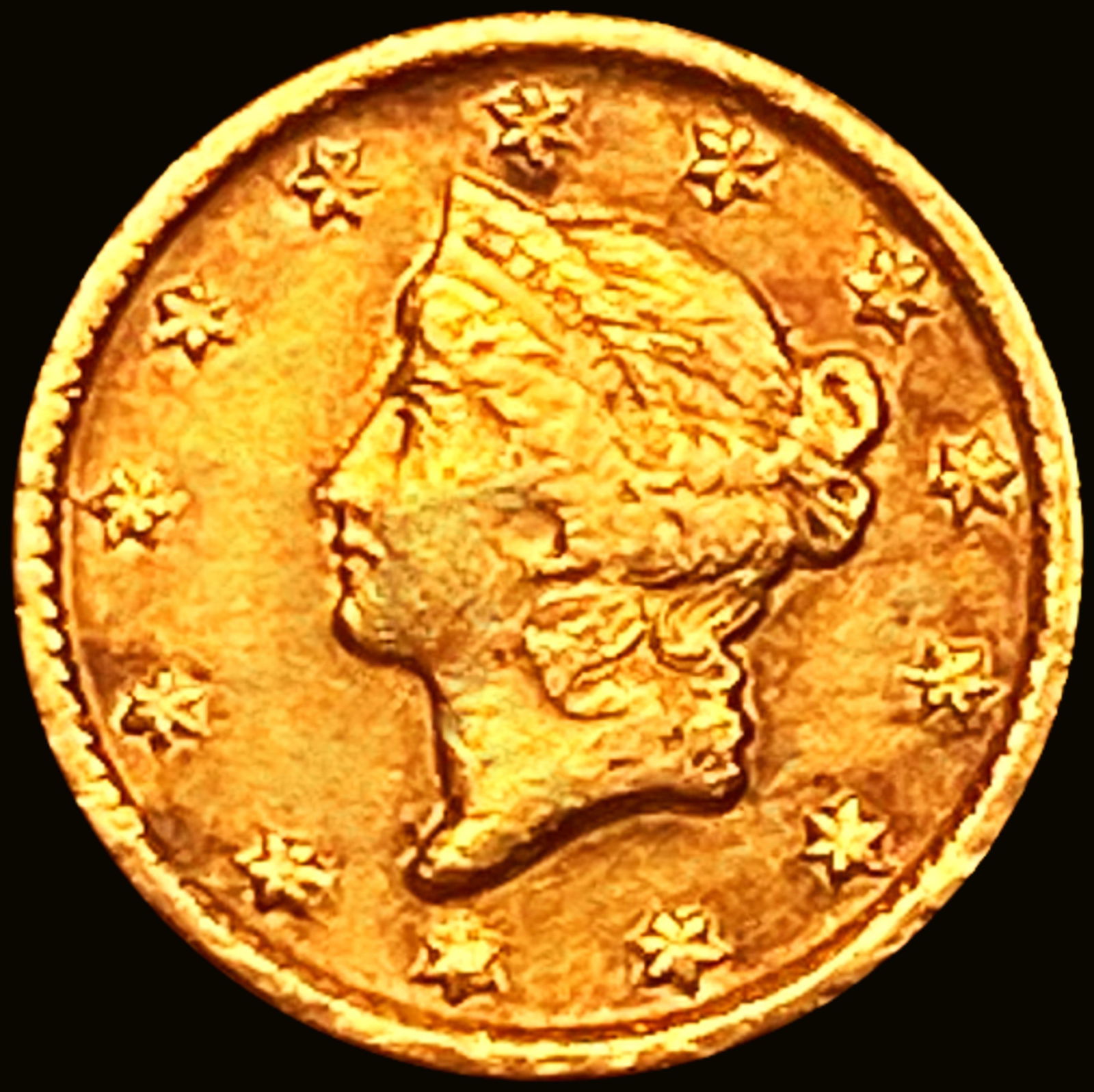 1853-D Rare Gold Dollar CLOSELY UNCIRCULATED (1 of 2)