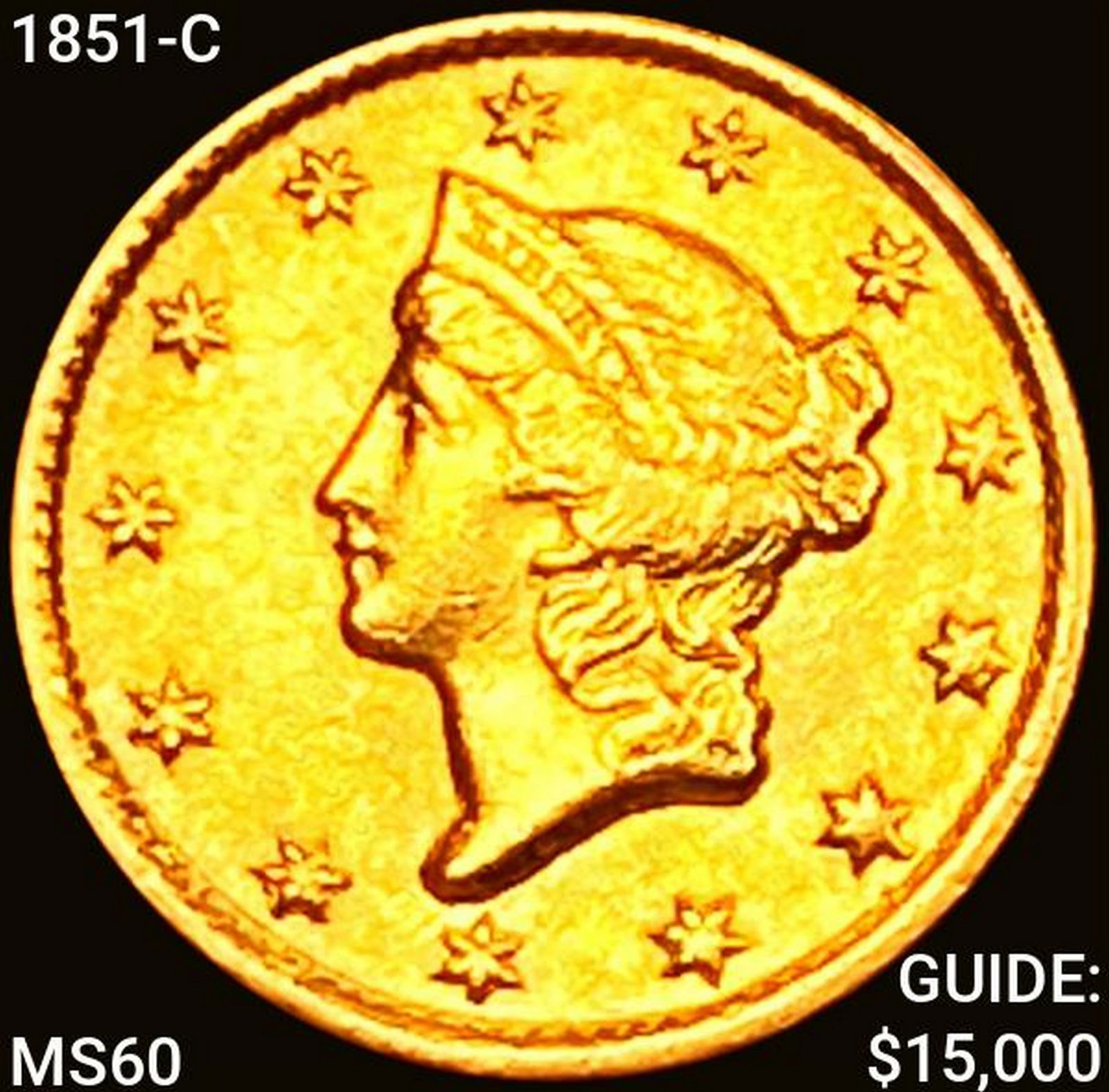 1851-C Rare Gold Dollar UNCIRCULATED (1 of 2)
