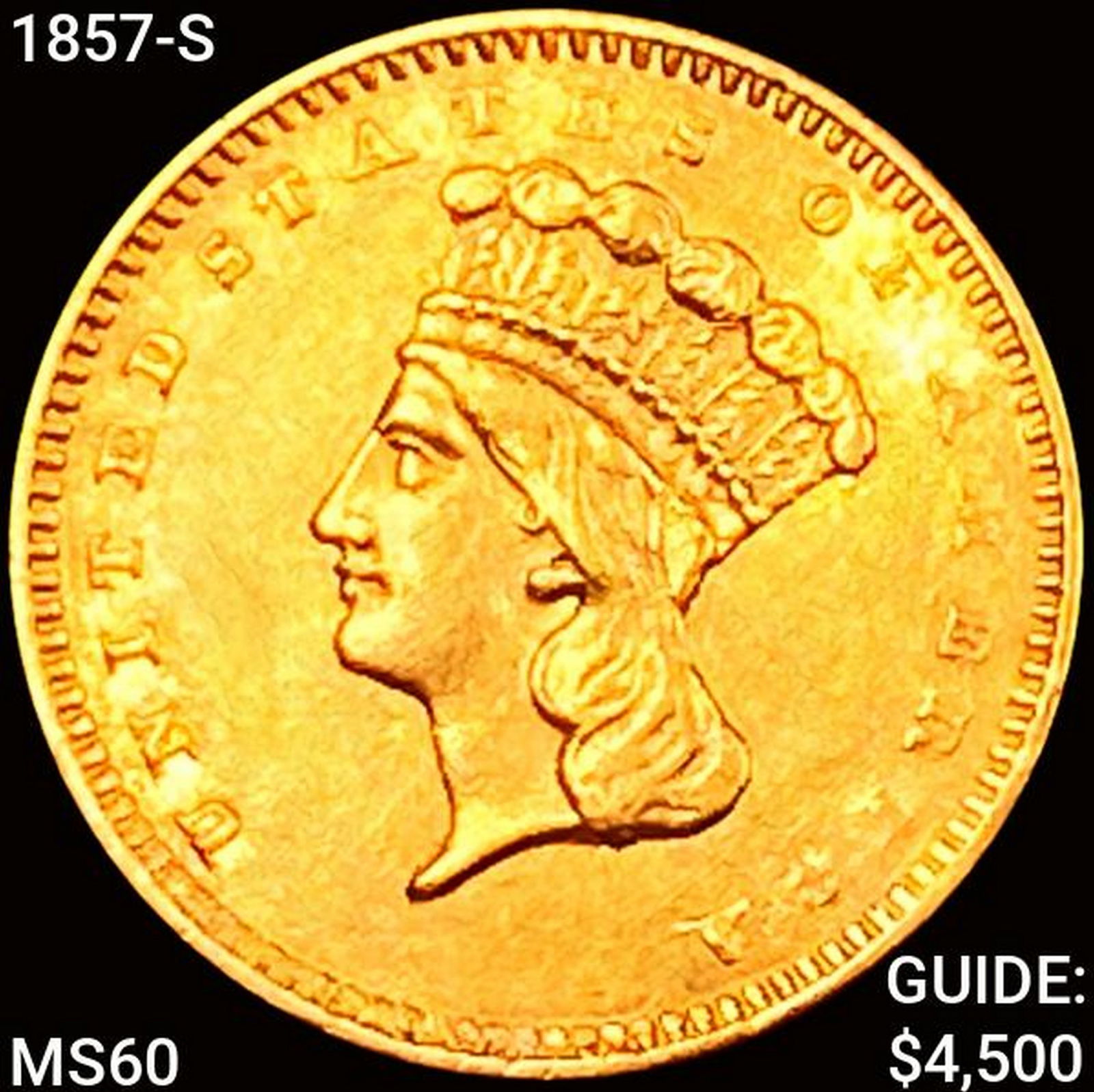 1857-S Rare Gold Dollar UNCIRCULATED (1 of 2)