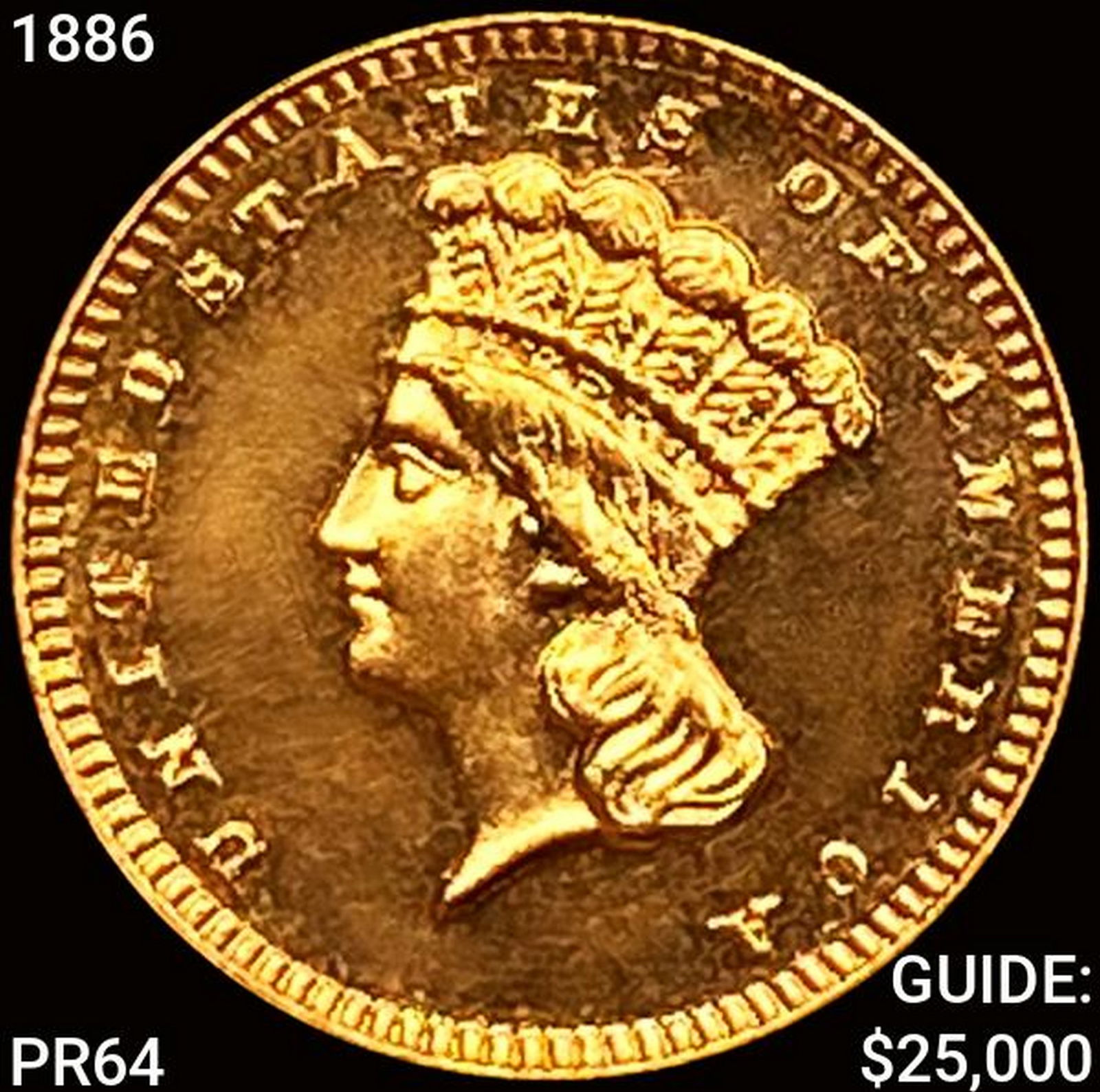 1886 Rare Gold Dollar CHOICE PROOF (1 of 2)