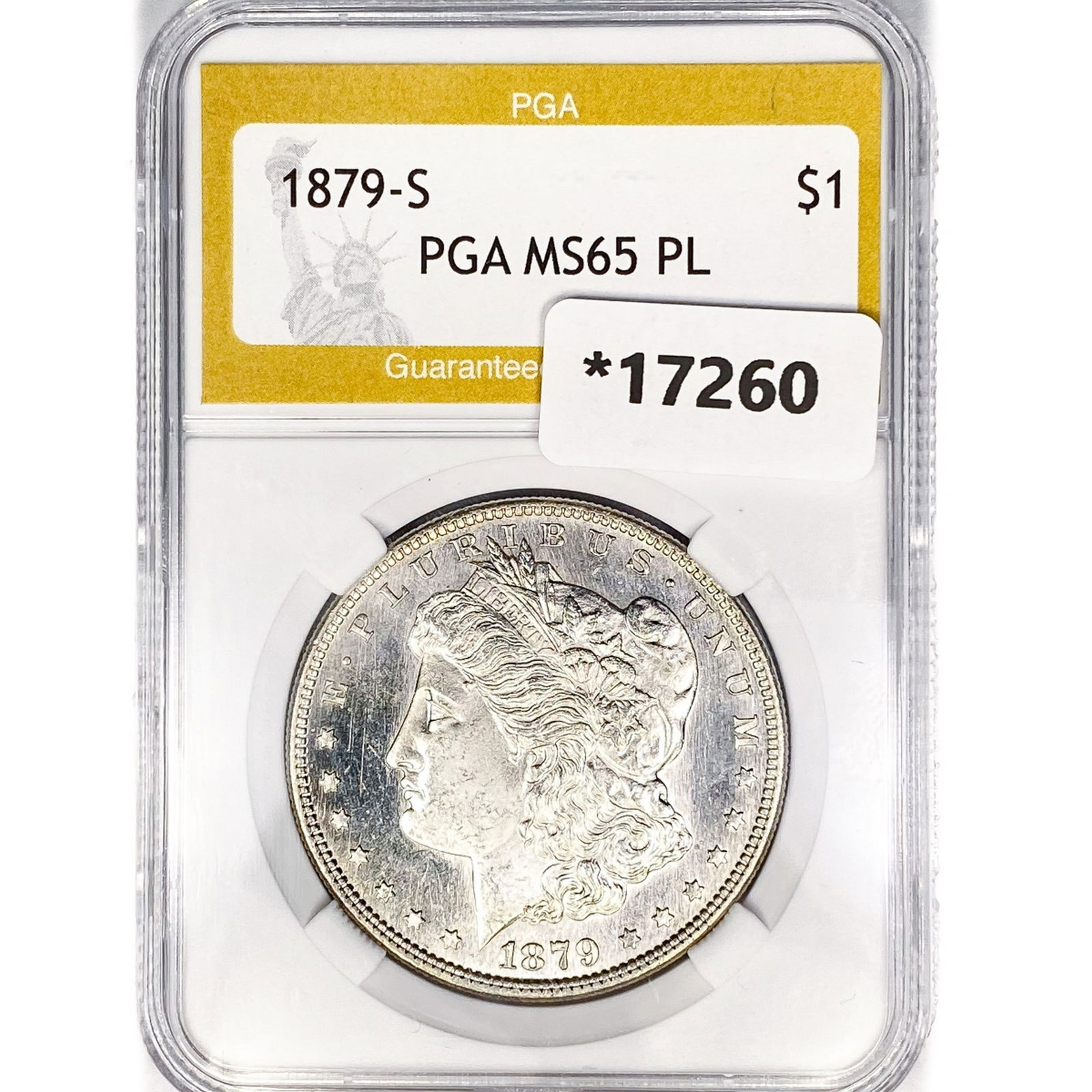 1879-S Morgan Silver Dollar PGA MS65 PL (1 of 2)