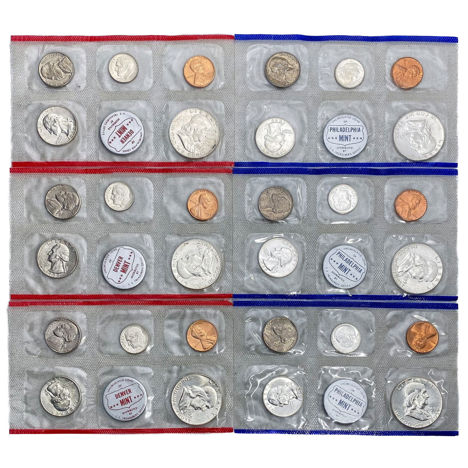 1959 UNC US Mint Sets [50 Coins] (1 of 4)