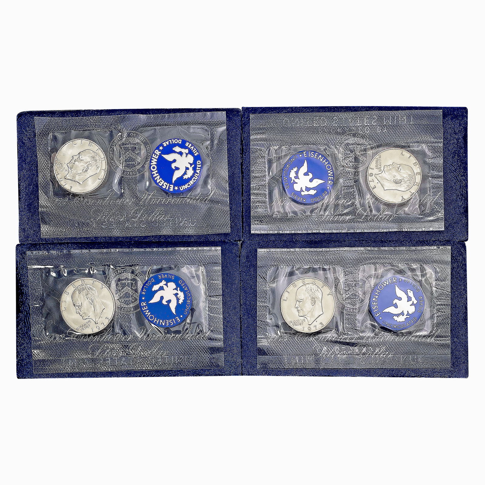 1972-1973 Blue Envelope Silver Ike Dollars [25 Coi (1 of 12)