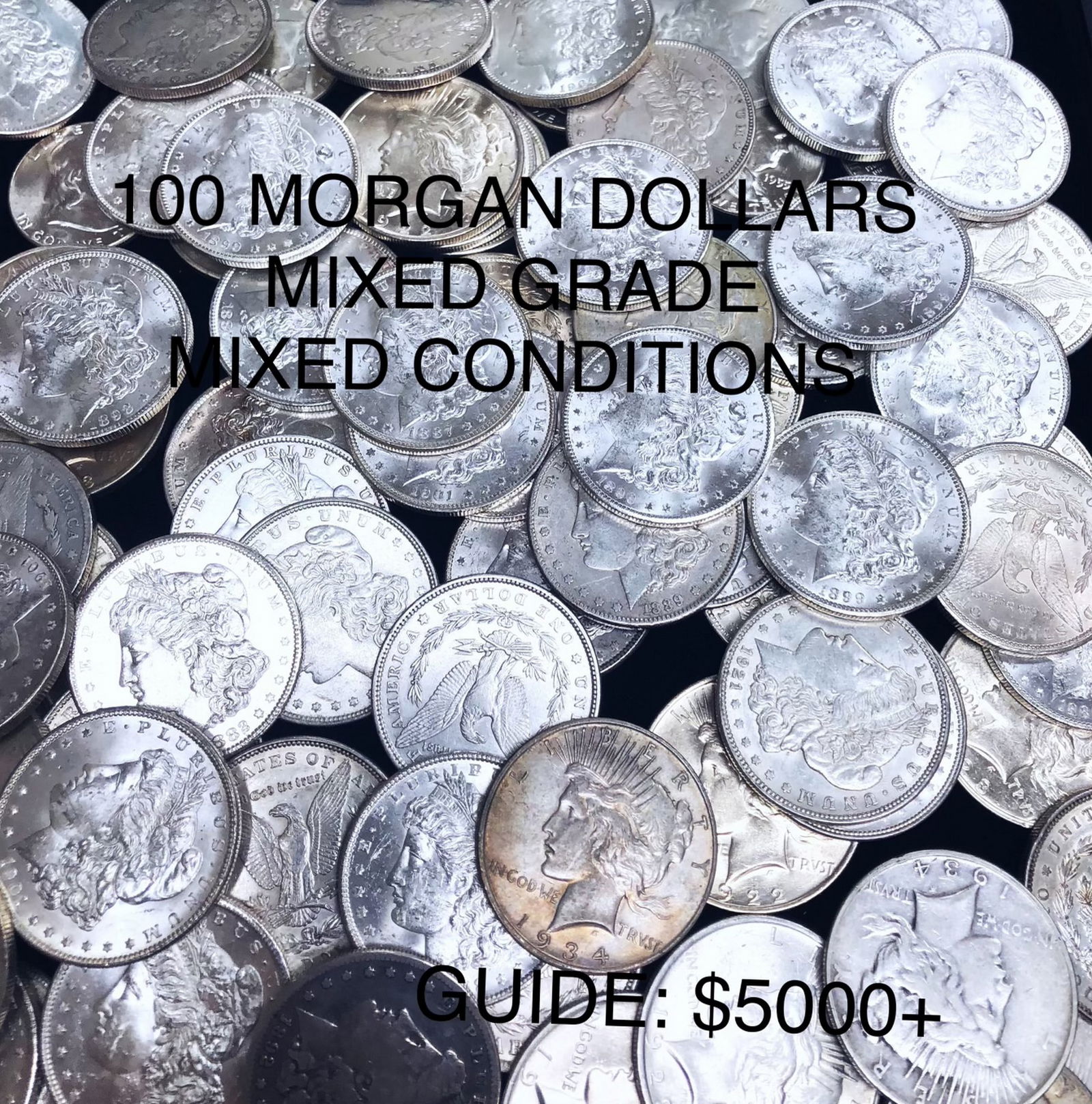 (100) Silver Morgan Dollars -Mixed Dates/Condition (1 of 1)
