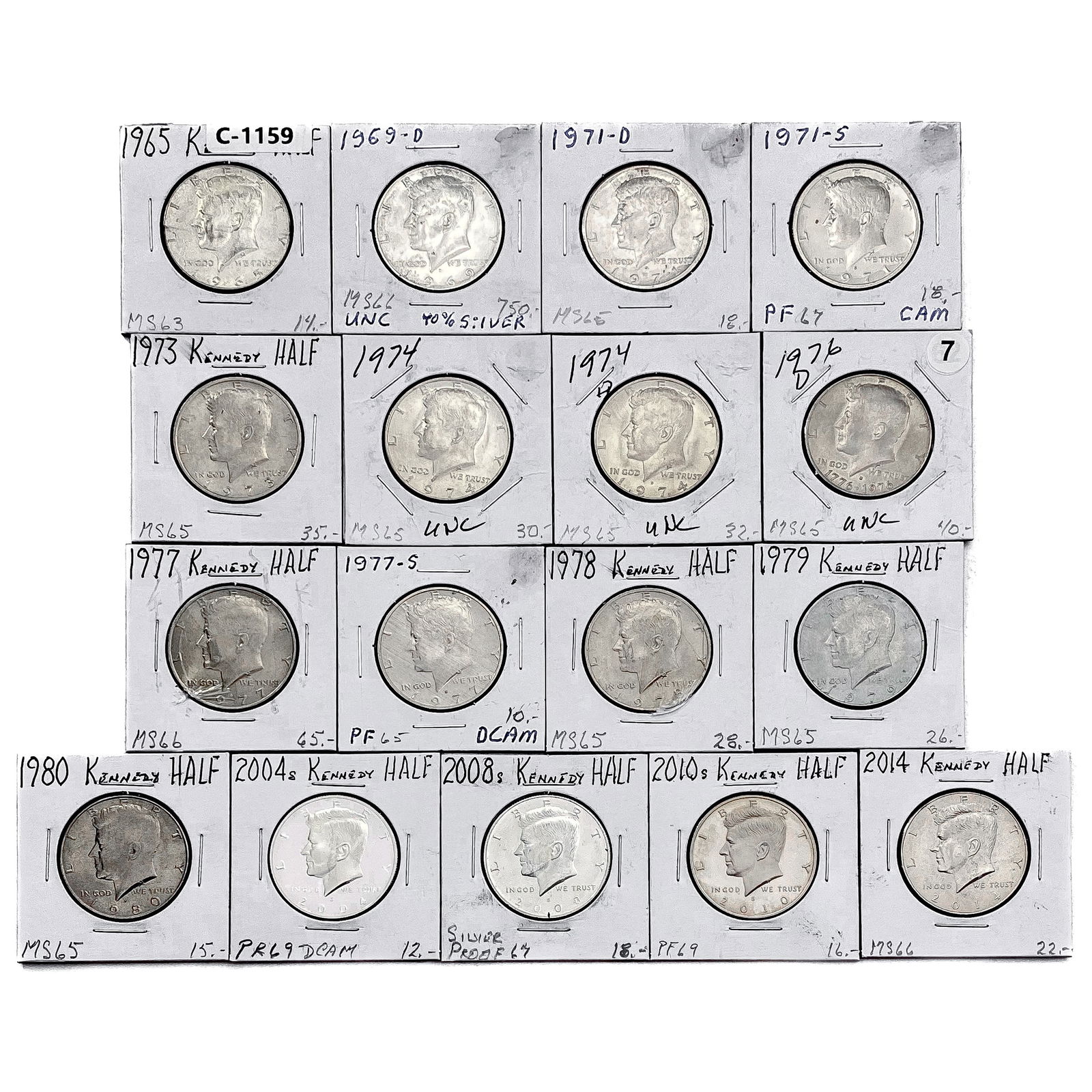 1965-2014 Kennedy Half Dollars [17 Coins] (1 of 2)