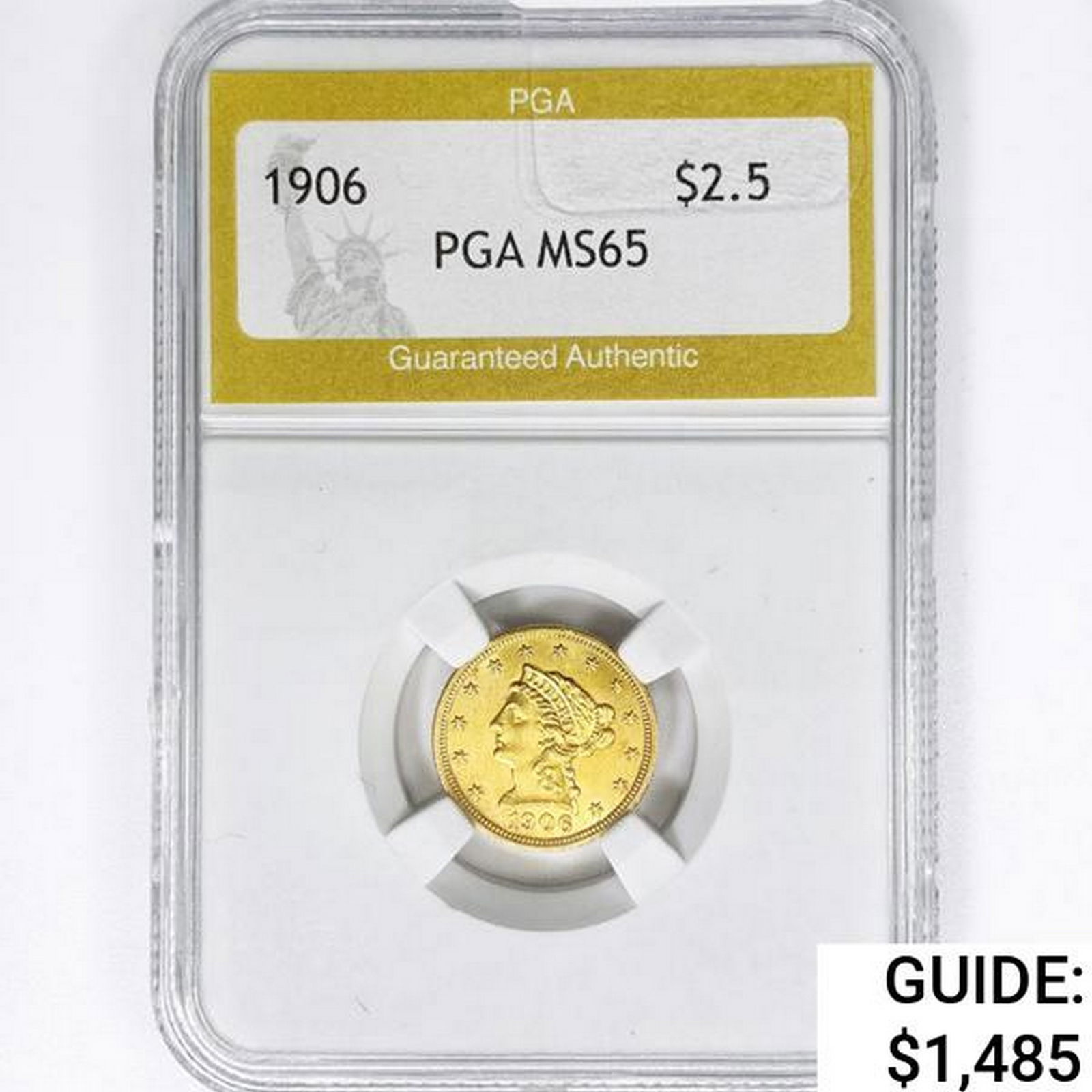 1906 $2.50 Gold Quarter Eagle PGA MS65 (1 of 2)