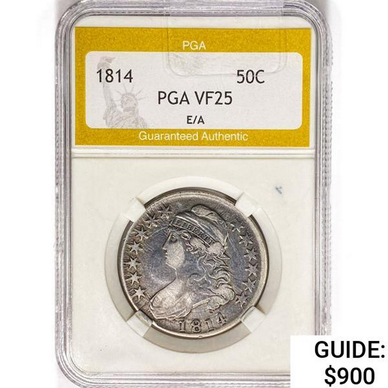 1814 Capped Bust Half Dollar PGA VF25 E/A (1 of 2)