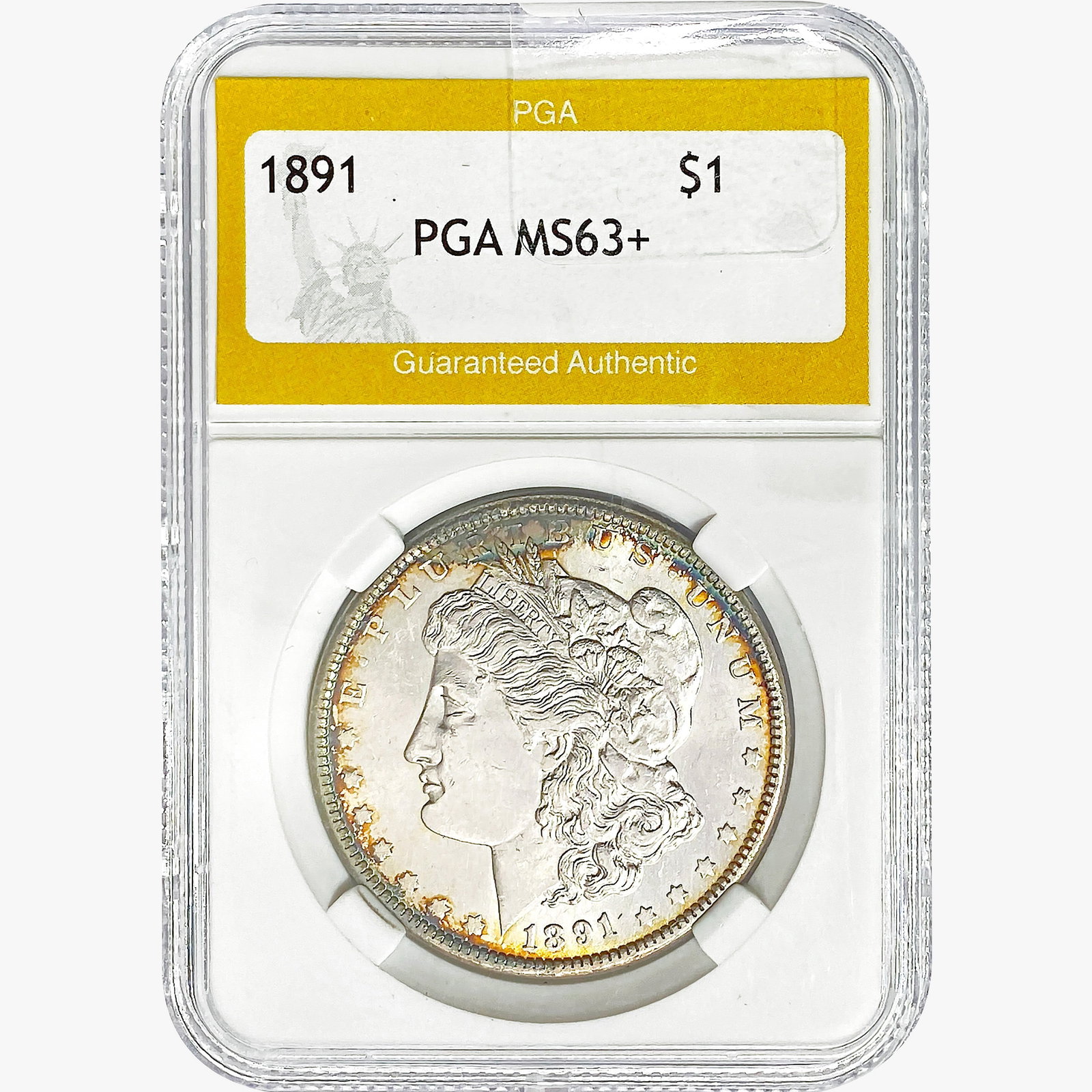 1891 Morgan Silver Dollar PGA MS63+ (1 of 2)