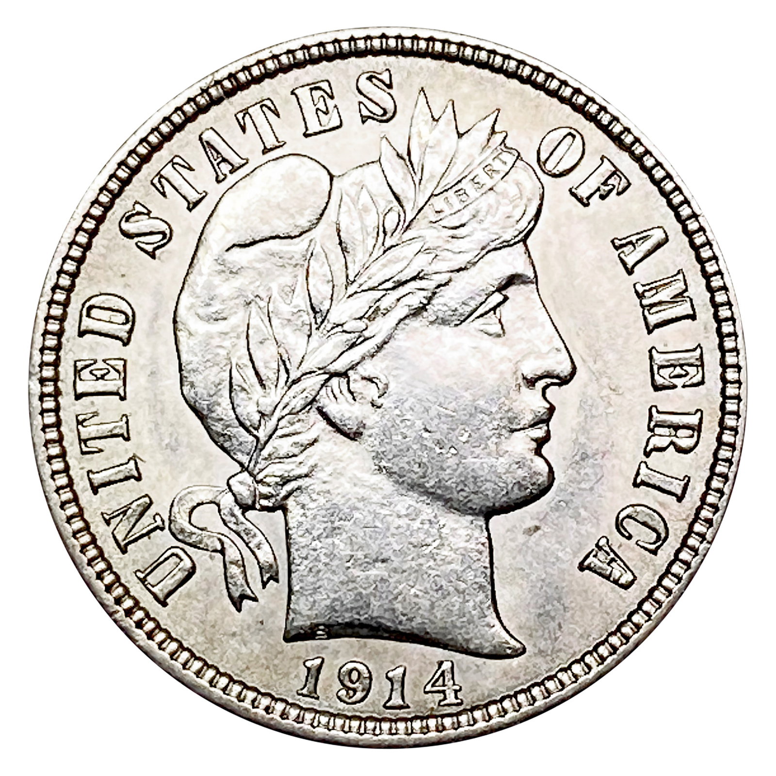 1914 Barber Dime (1 of 2)