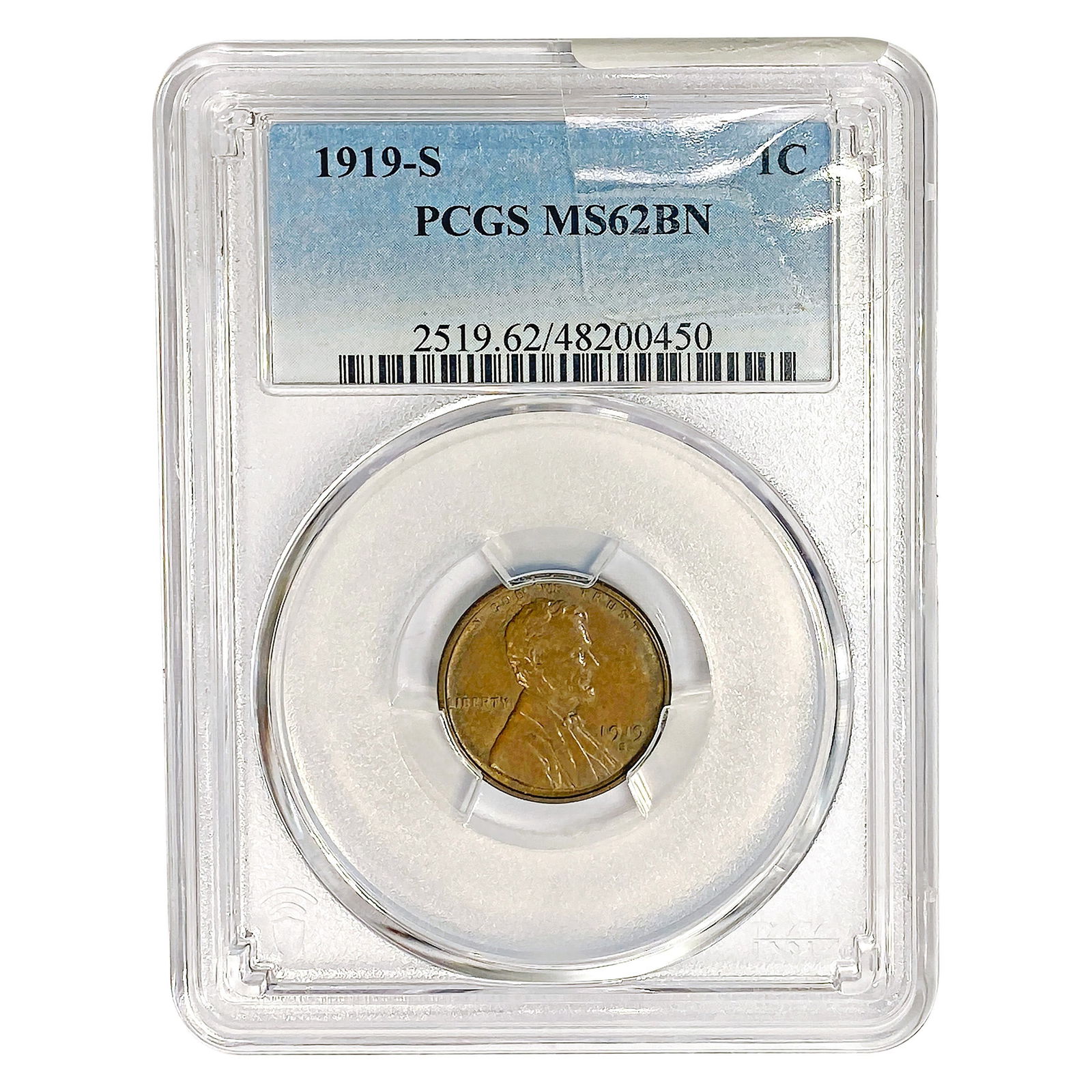 1919-S Wheat Cent PCGS MS62 BN (1 of 2)