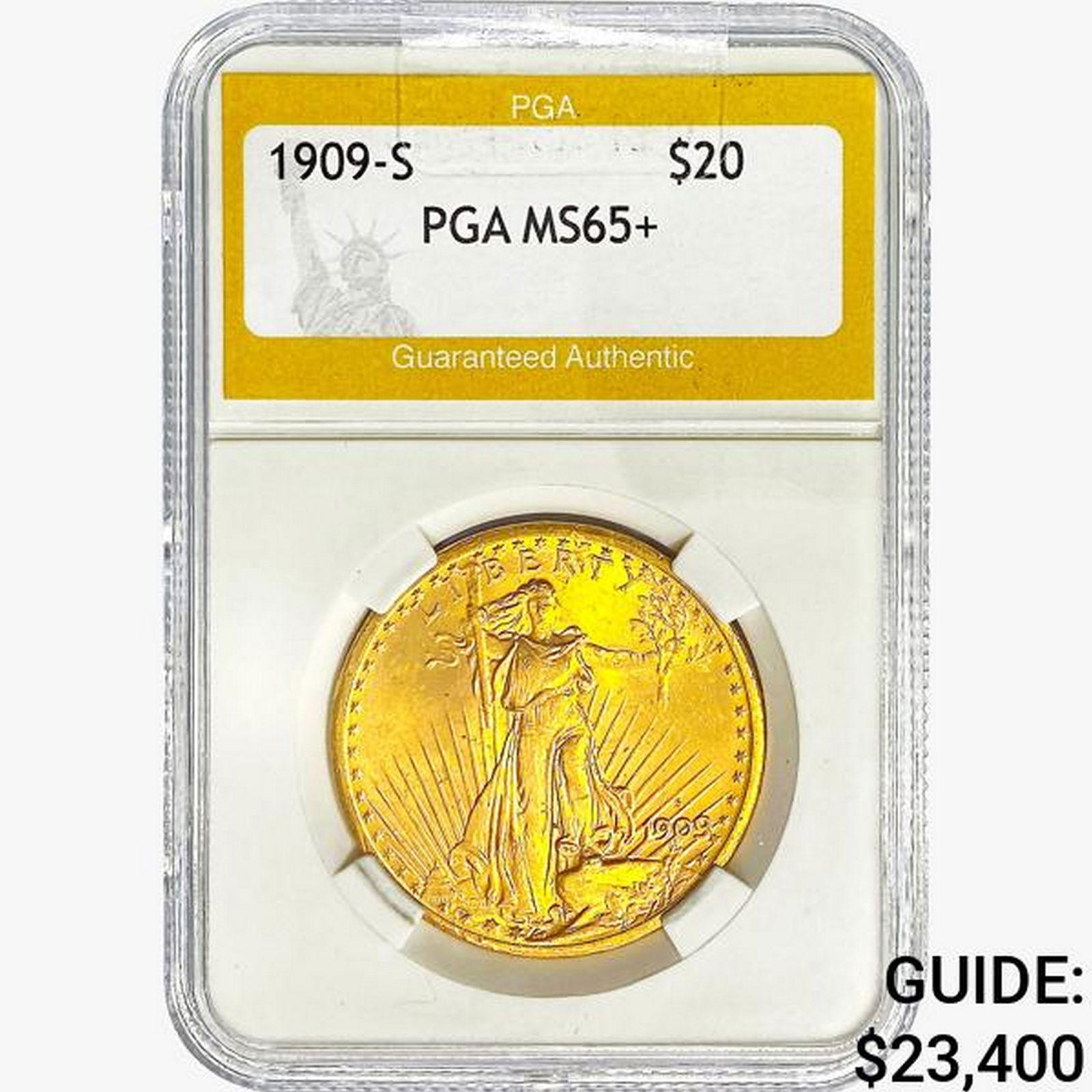 1909-S $20 Gold Double Eagle PGA MS65+ (1 of 2)