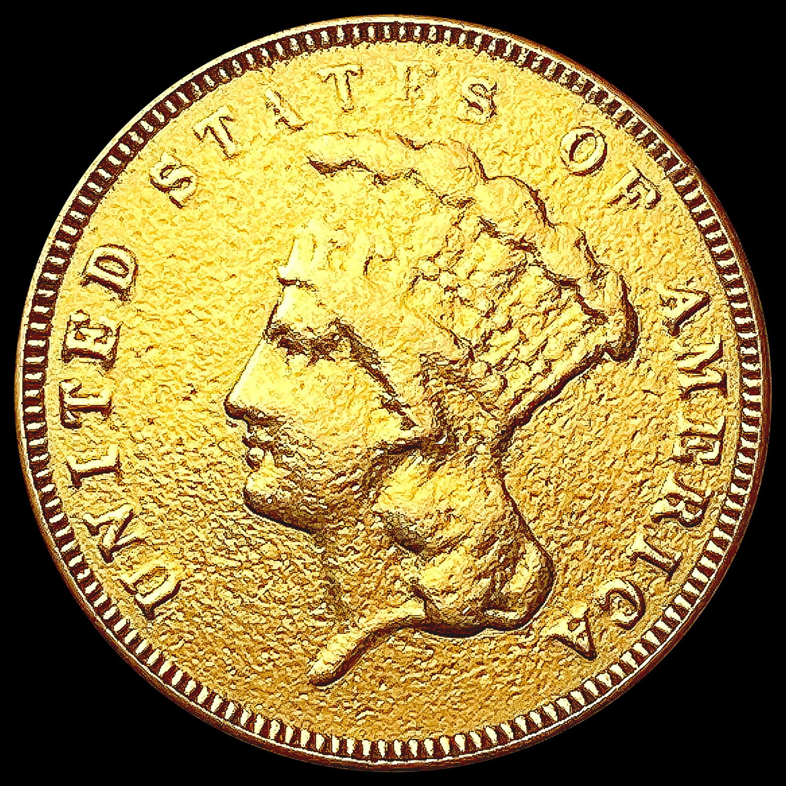 1855 $3 Gold Piece HIGH GRADE (1 of 2)