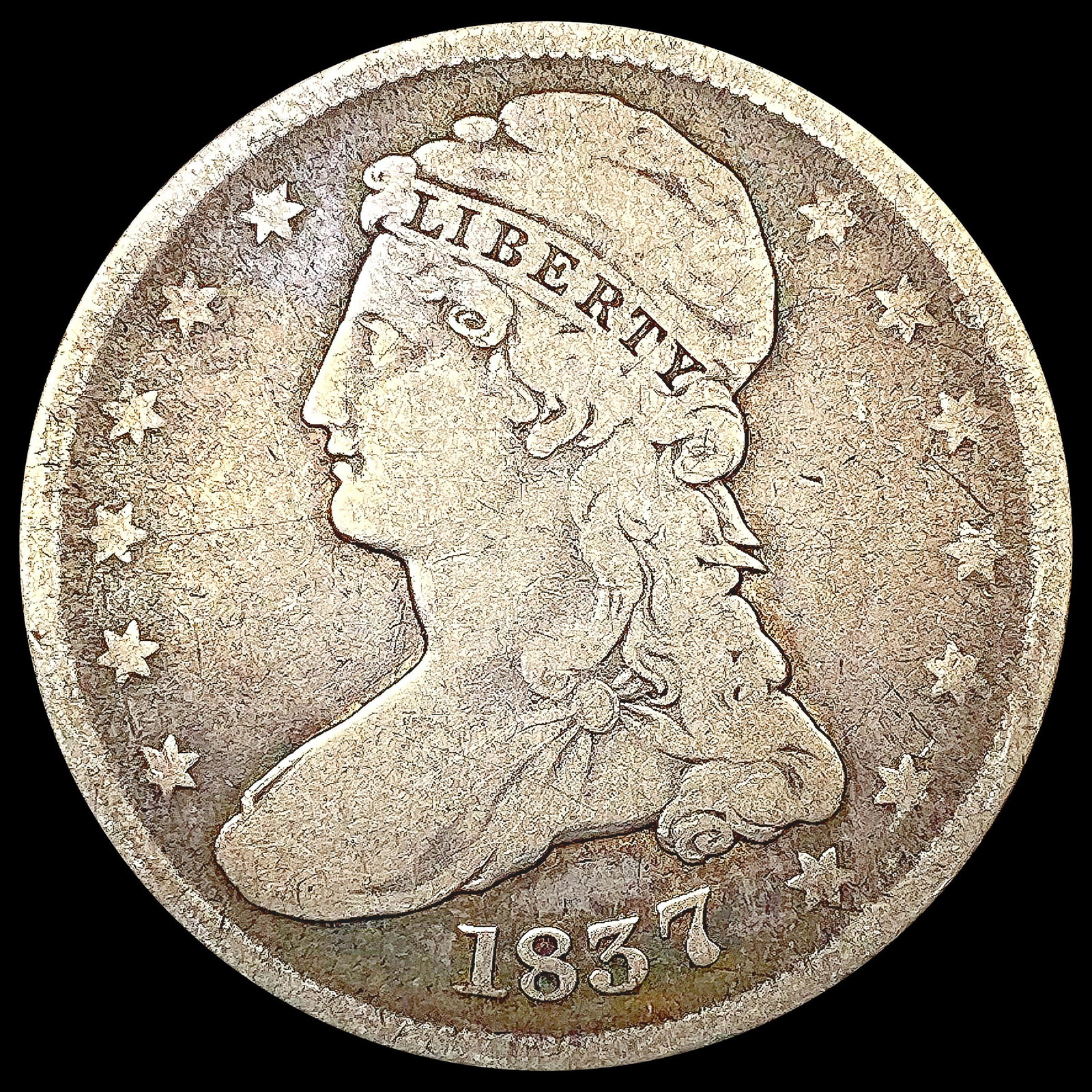 1837 Capped Bust Half Dollar NICELY CIRCULATED (1 of 2)