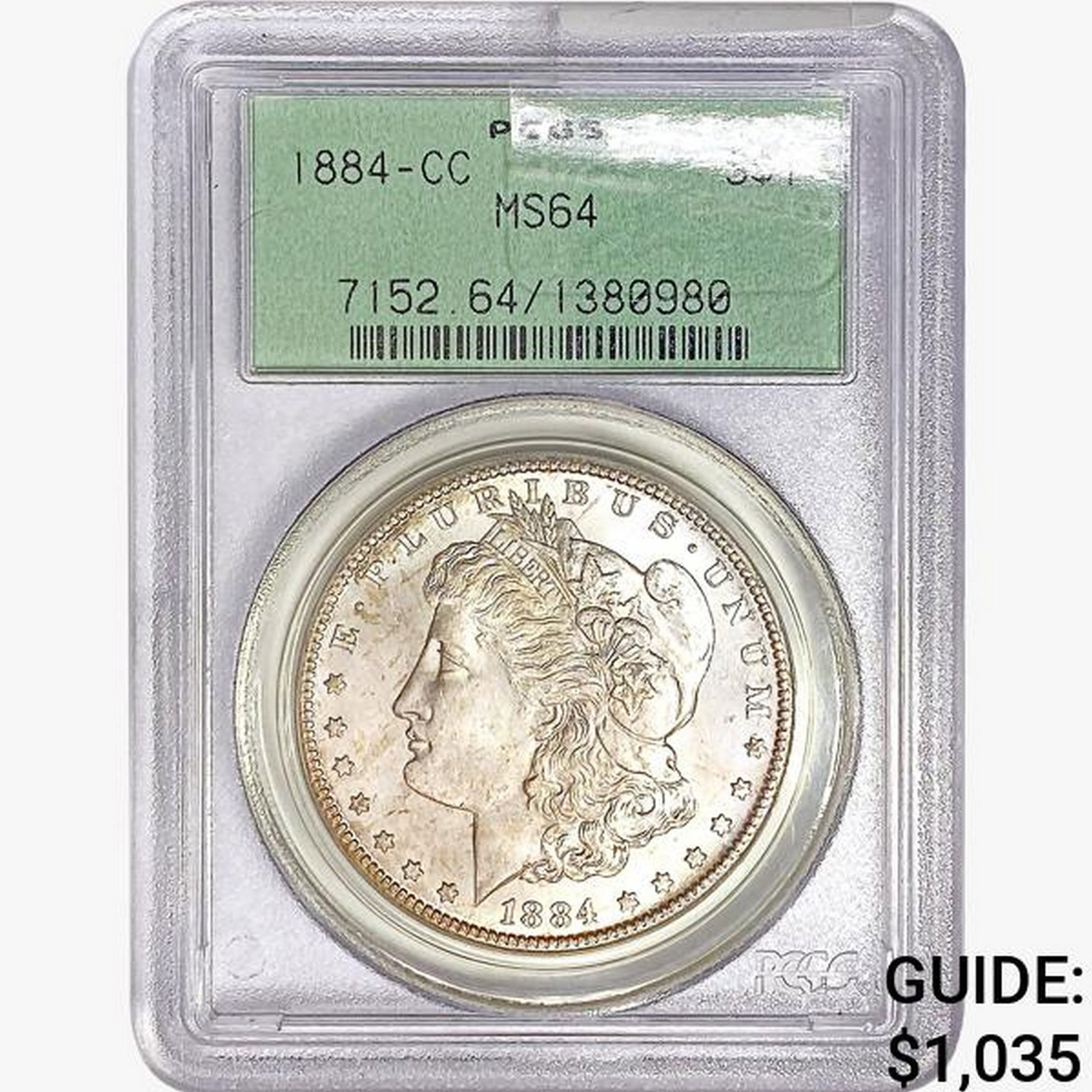1884-CC Morgan Silver Dollar PCGS MS64 (1 of 2)