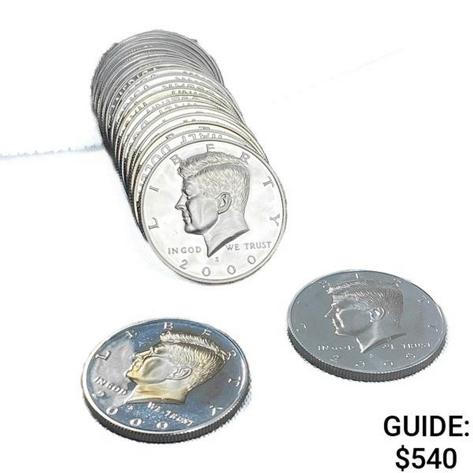2000-S Kennedy Half Dollar Roll 90% Silver(20 Coins): 2000-S Kennedy Half Dollar Roll 90% Silver(20 Coins)
