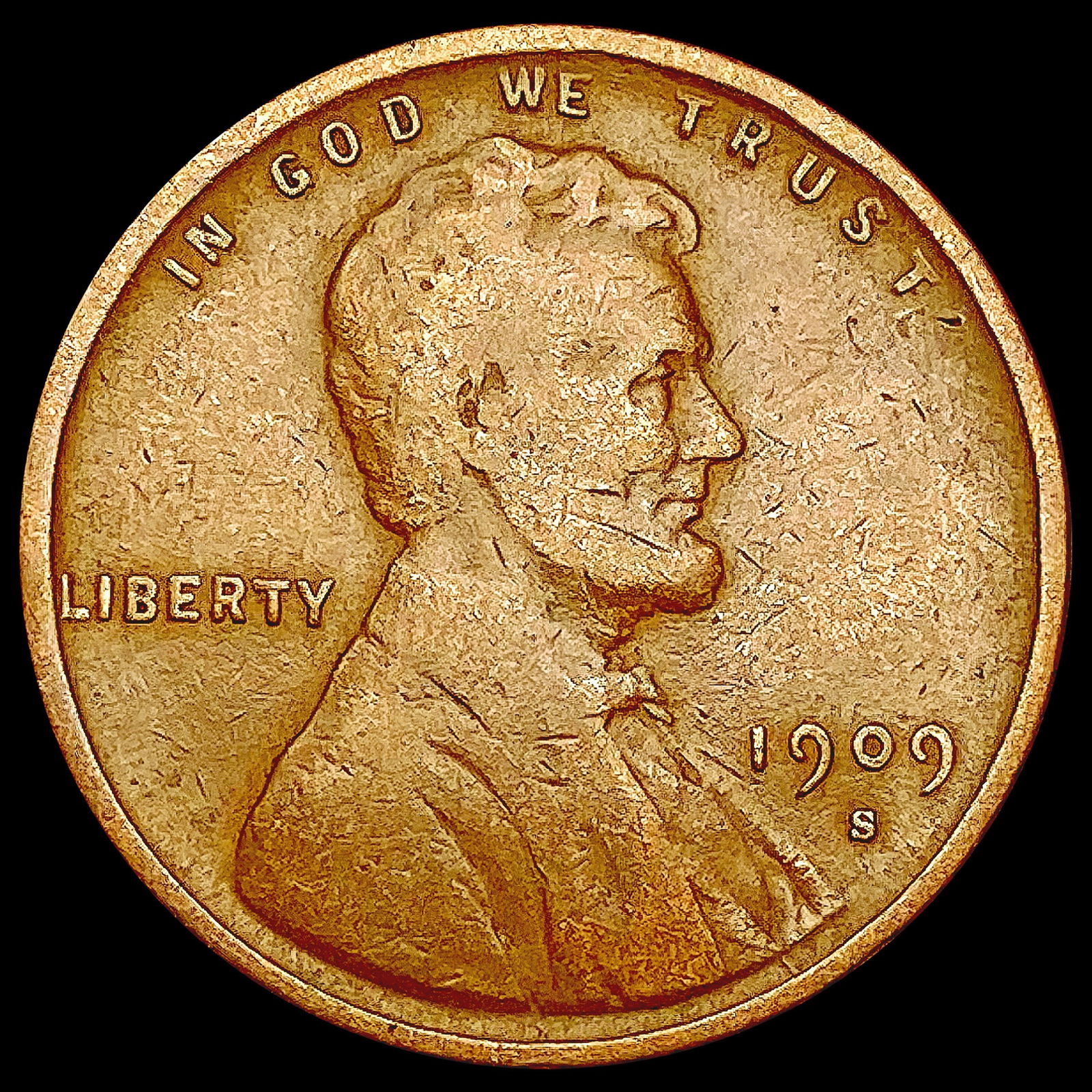 1909-S VDB Wheat Cent LIGHTLY CIRCULATED (1 of 2)