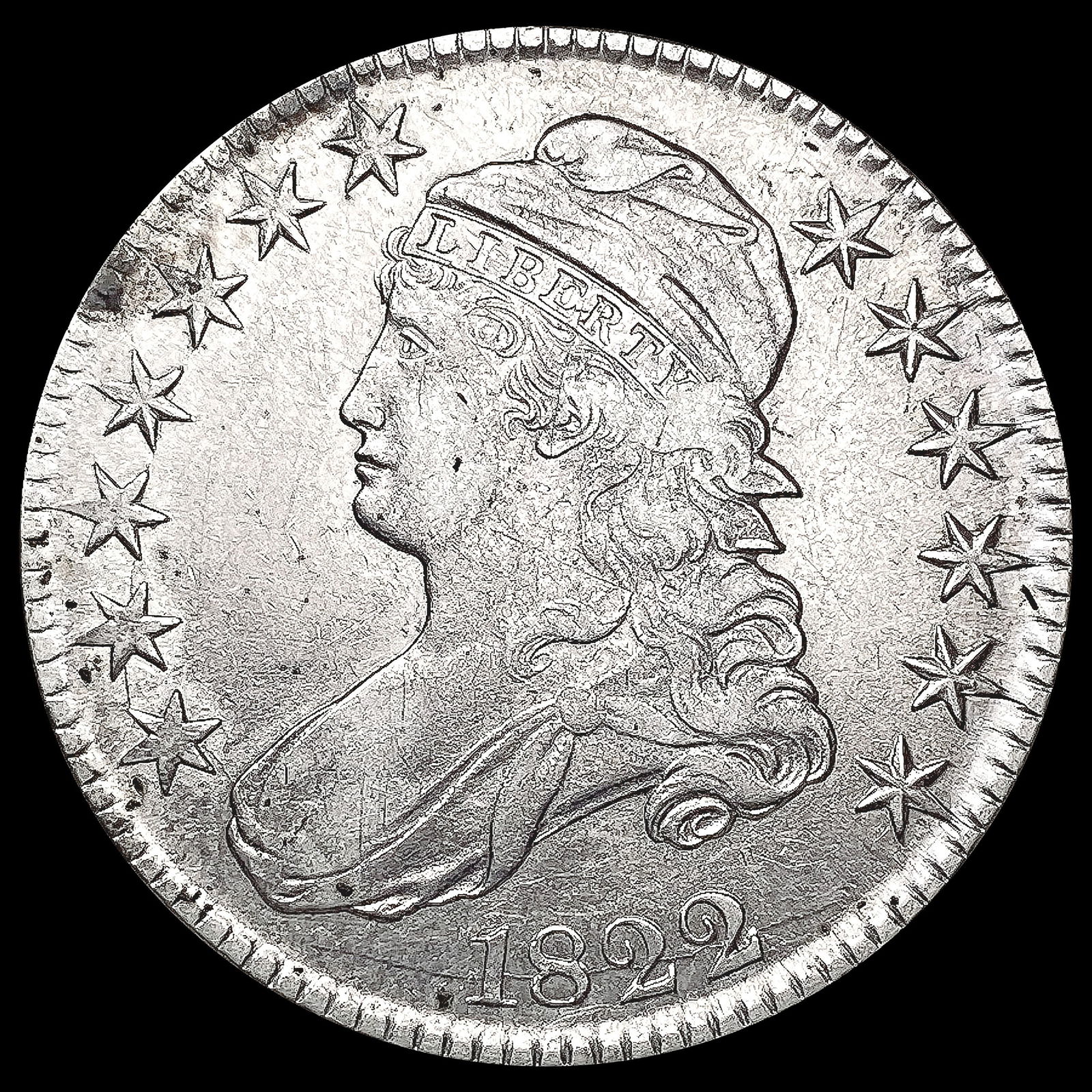 1822 Capped Bust Half Dollar LIGHTLY CIRCULATED (1 of 2)