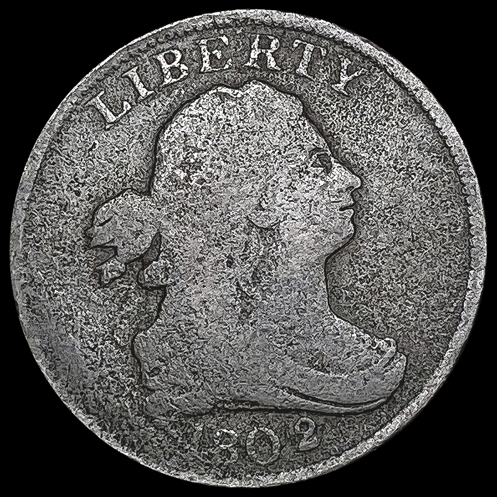 1802/O Draped Bust Half Cent NICELY CIRCULATED (1 of 2)