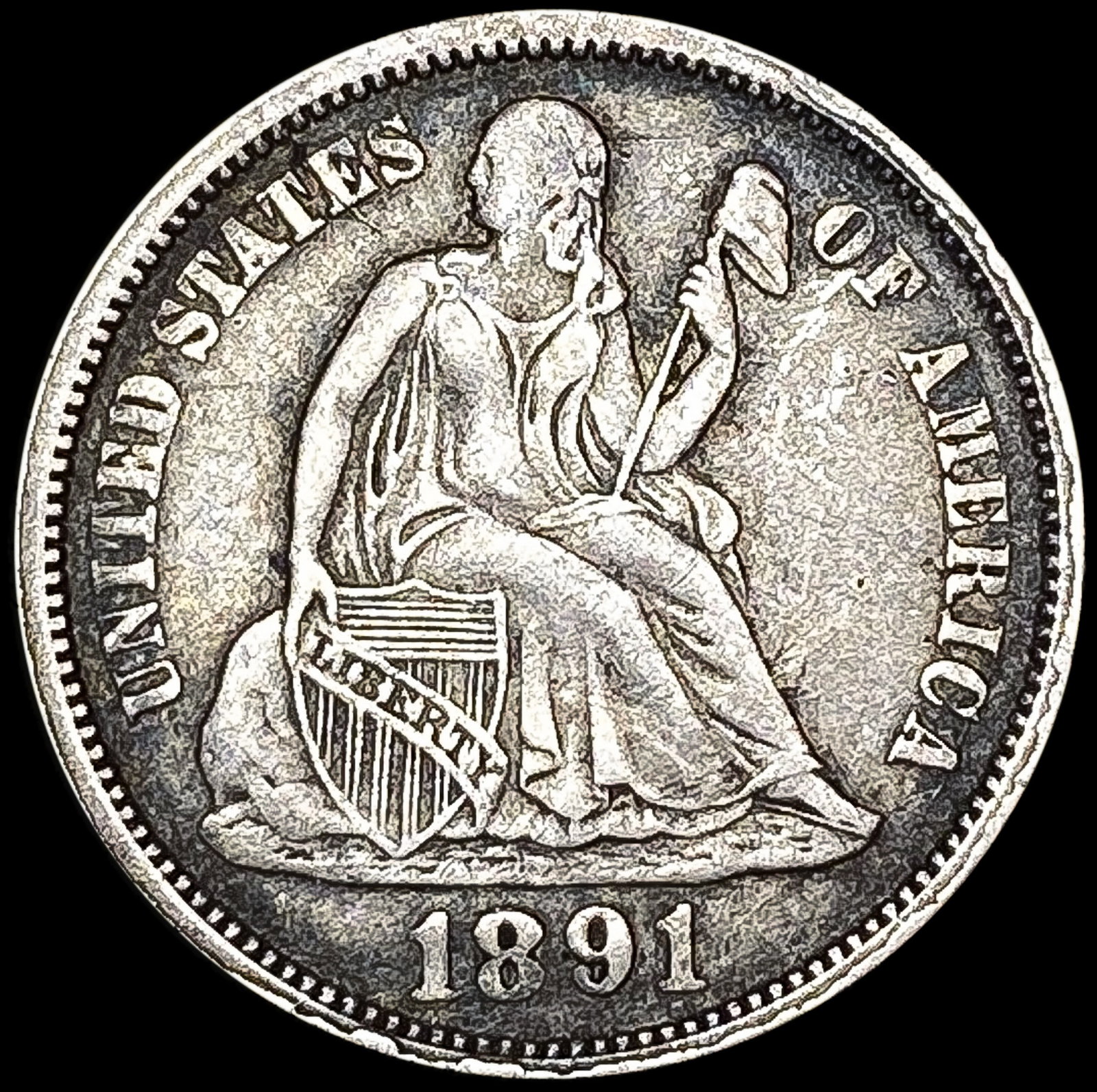 1891-O Seated Liberty Dime LIGHTLY CIRCULATED (1 of 2)