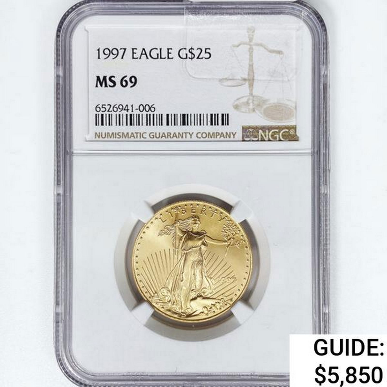 1997 American $25 1/2oz. Gold Eagle NGC MS69 (1 of 2)