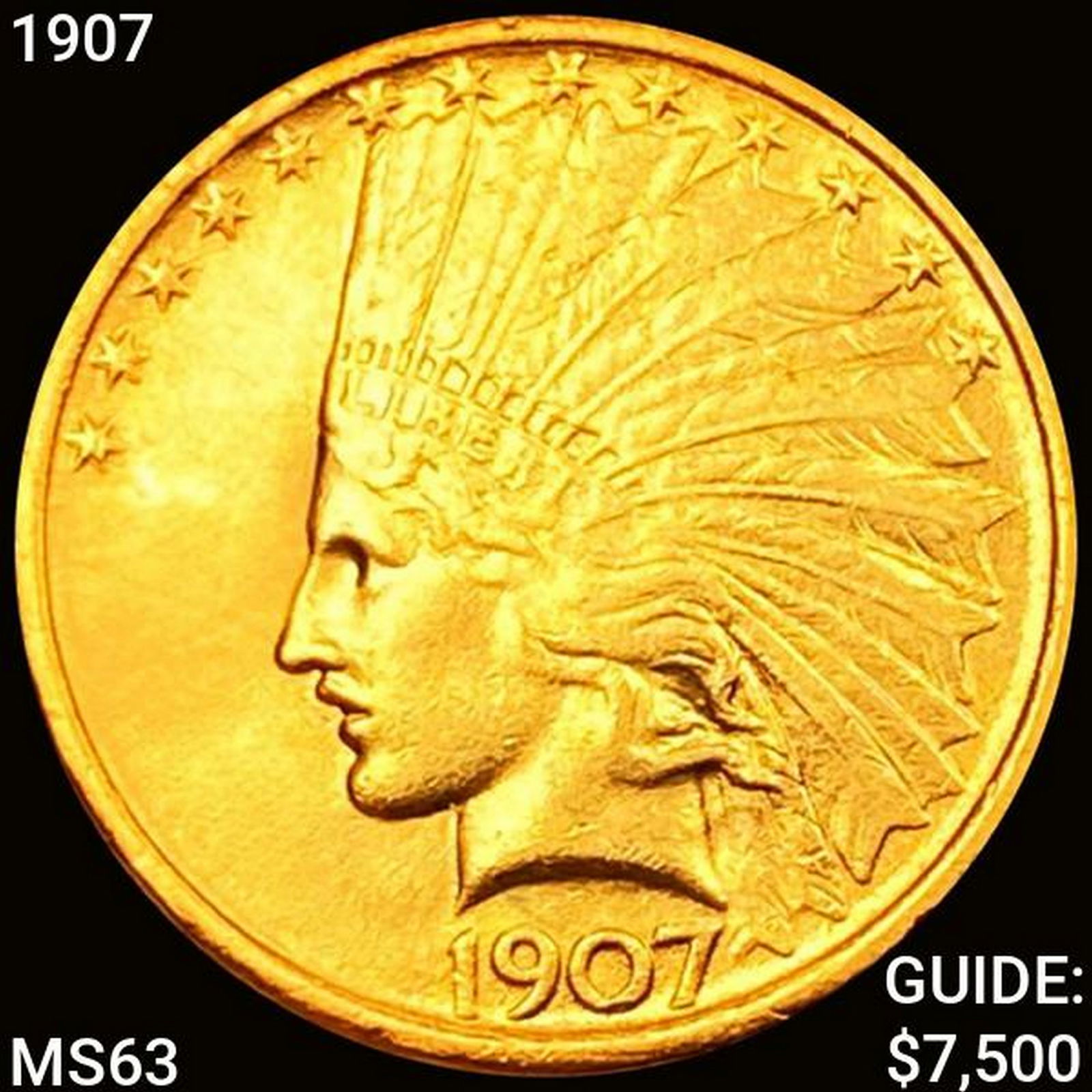1907 $10 Gold Eagle CHOICE BU (1 of 2)