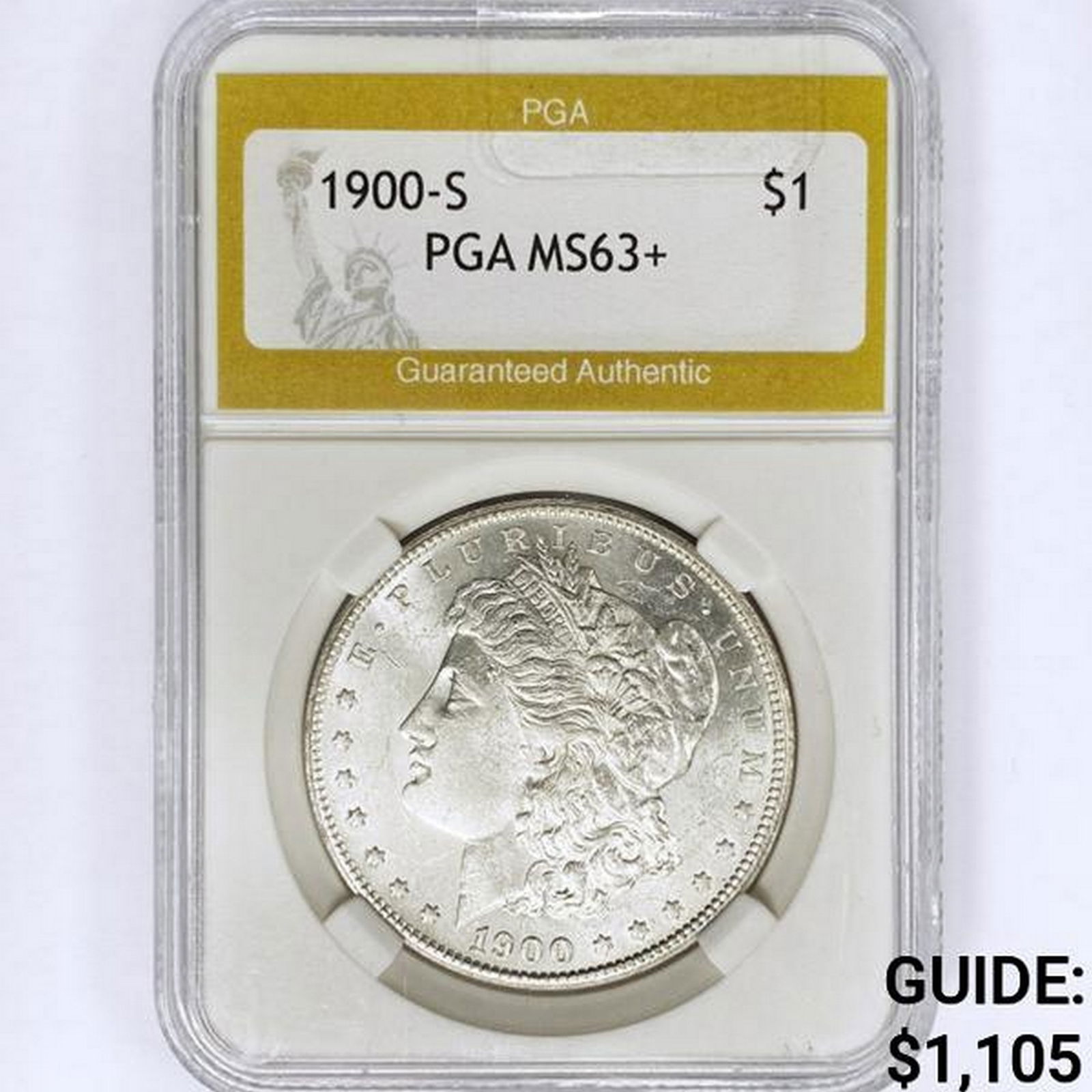 1900-S Morgan Silver Dollar PGA MS63+ (1 of 2)