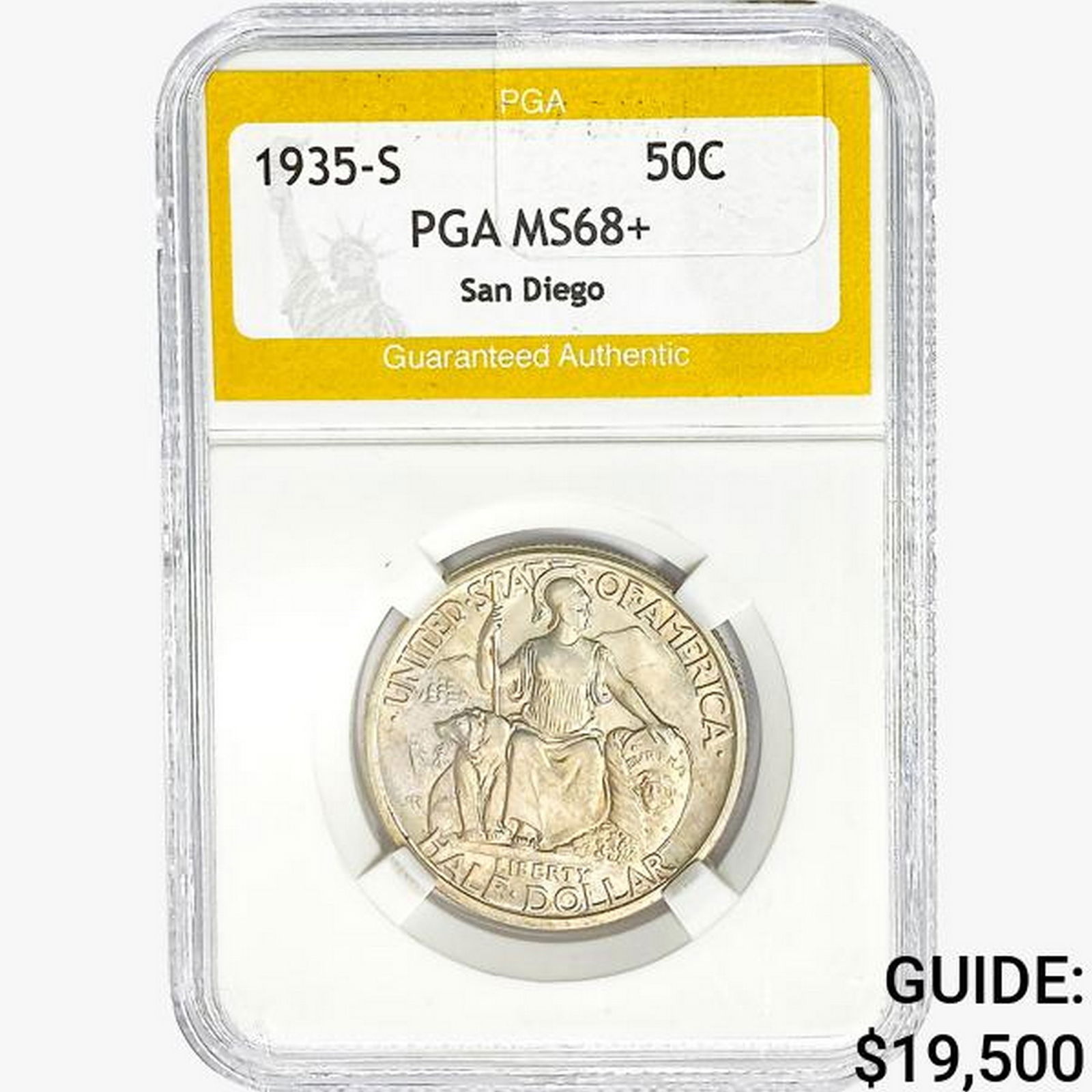 1935-S San Diego Half Dollar PGA MS68+ (1 of 2)