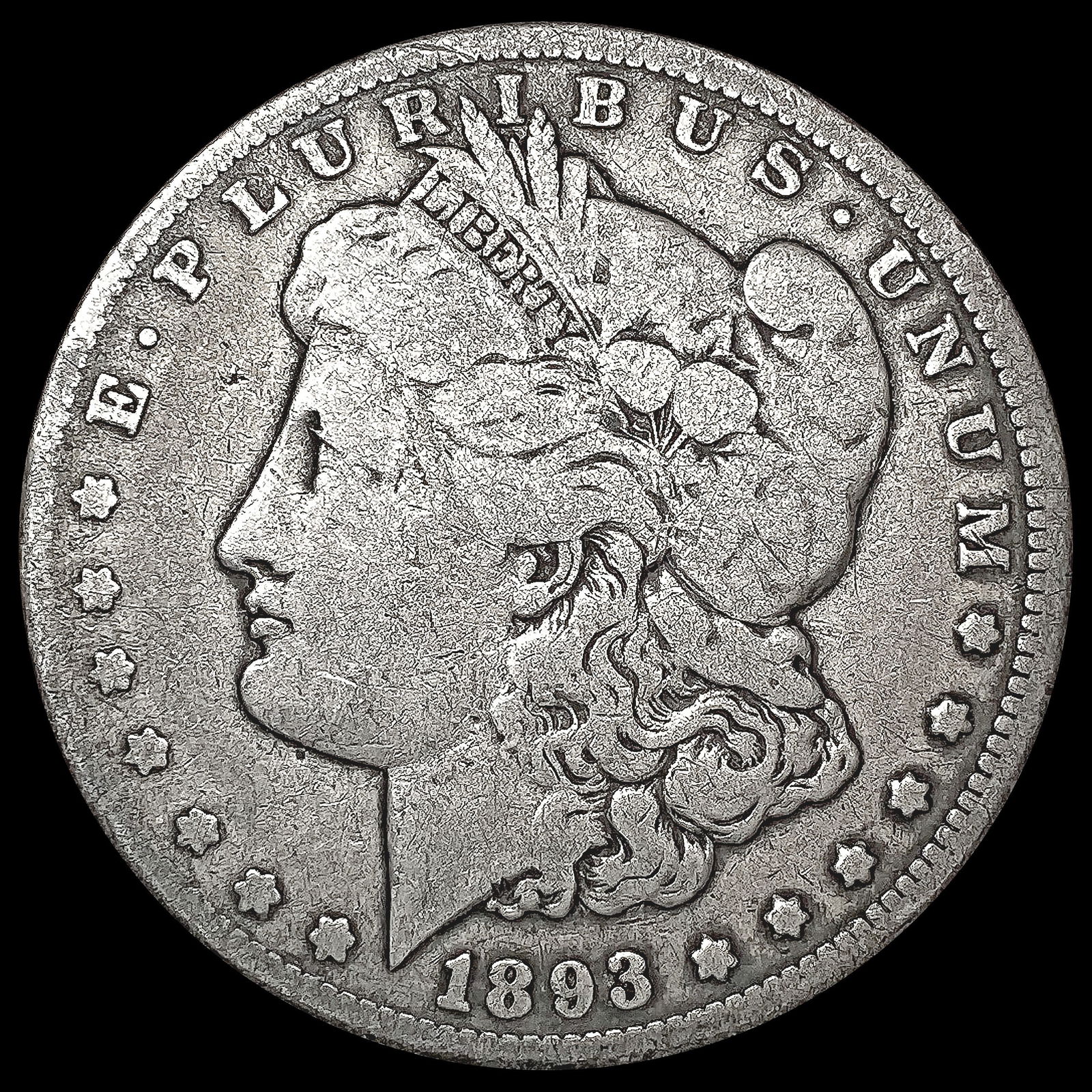 1893-CC Morgan Silver Dollar NICELY CIRCULATED (1 of 2)