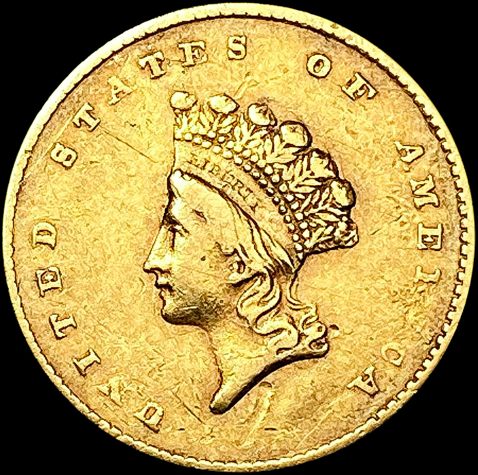 1854 Rare Gold Dollar LIGHTLY CIRCULATED (1 of 2)