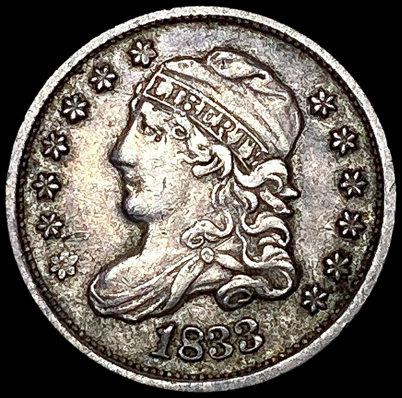 1833 Capped Bust Half Dime CLOSELY UNCIRCULATED (1 of 2)