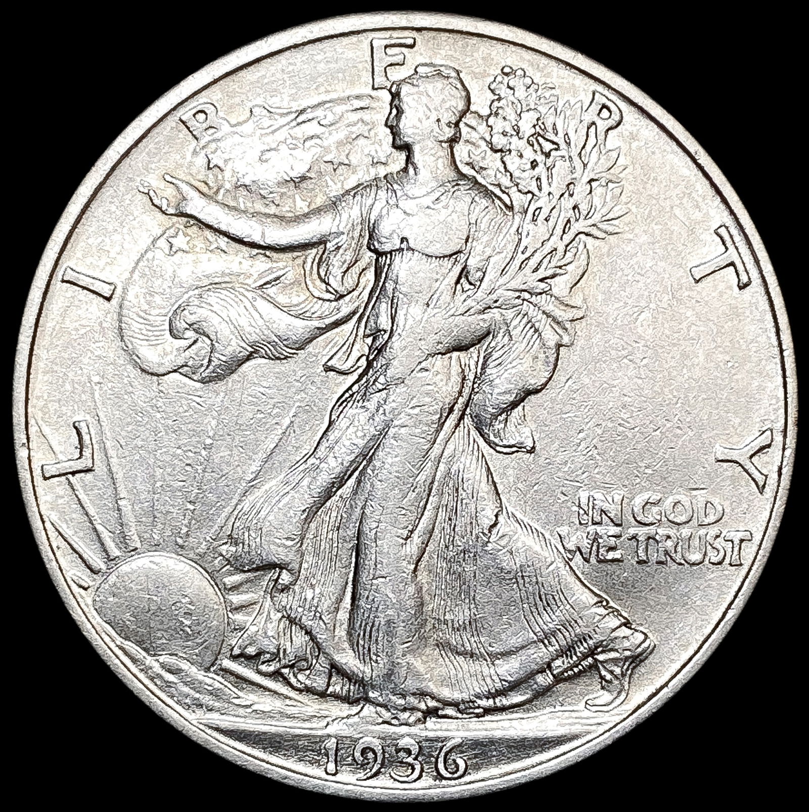 1936-S Walking Liberty Half Dollar CLOSELY UNCIRCU (1 of 2)