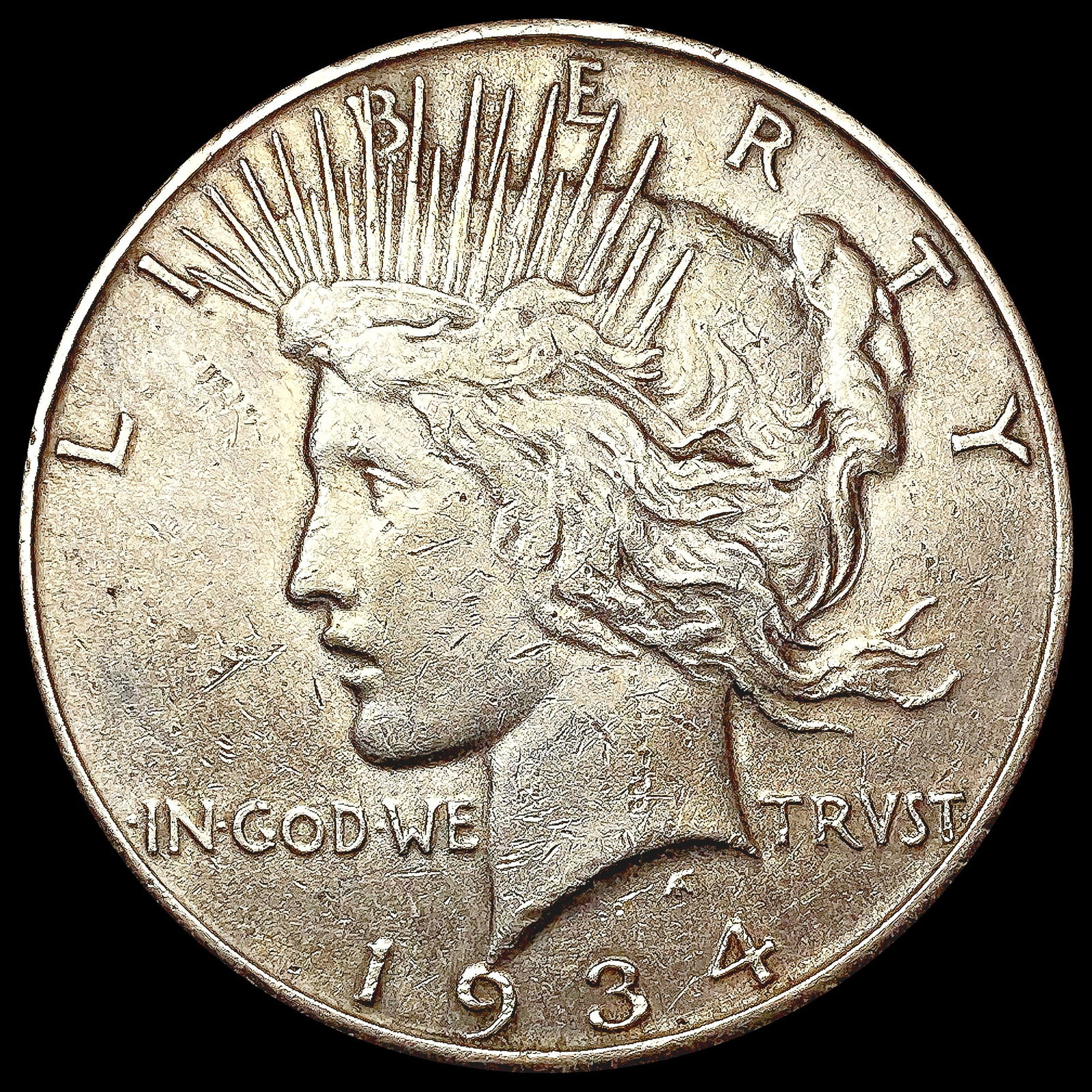 1934-S Silver Peace Dollar CLOSELY UNCIRCULATED (1 of 2)