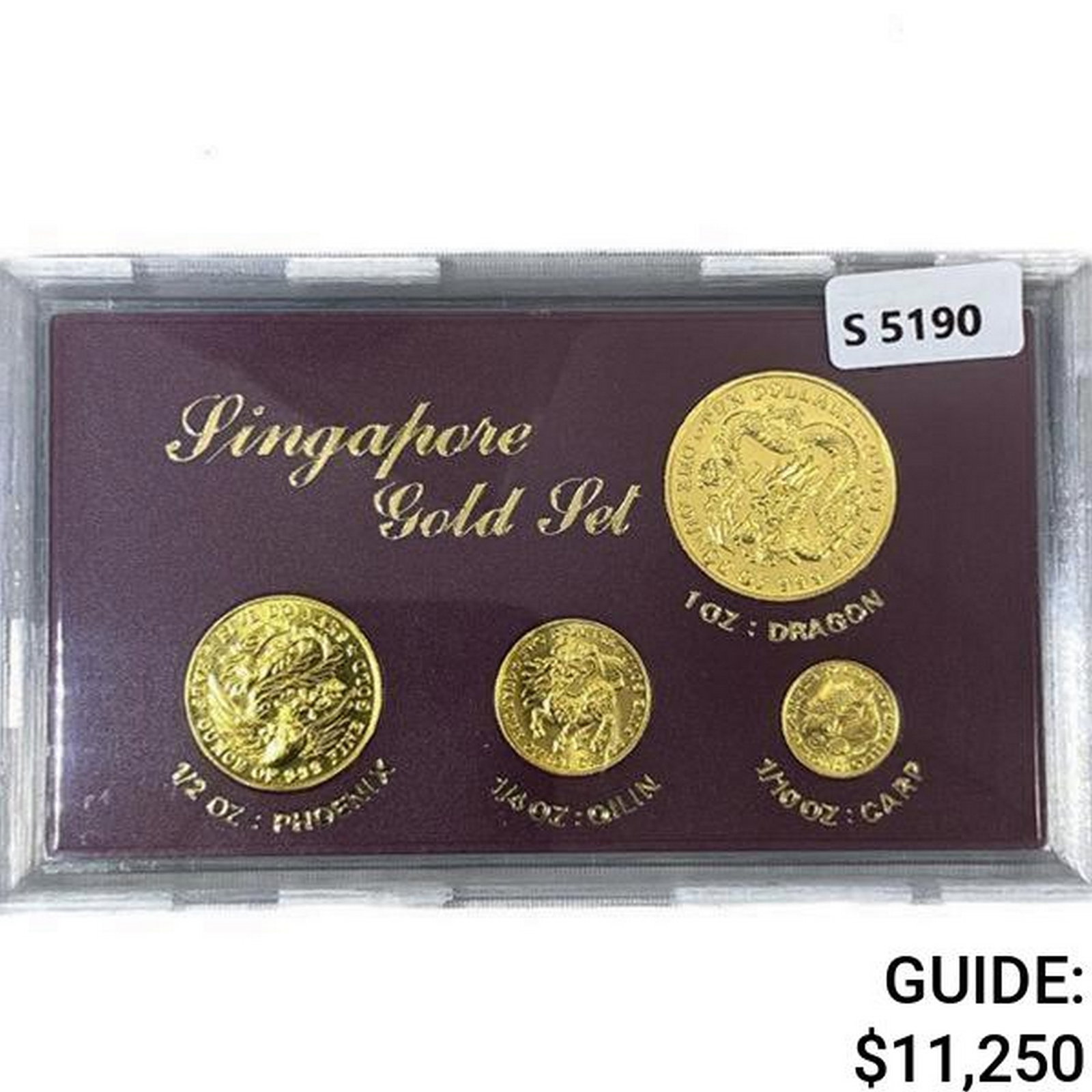 1984 Singapore Gold Set 1.85oz AGW (4 Coins) (1 of 2)