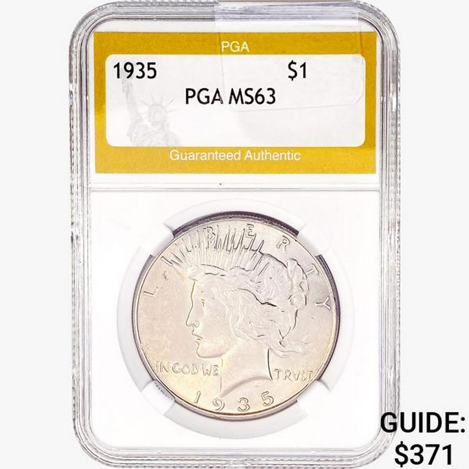 1935 Silver Peace Dollar PGA MS63 (1 of 2)