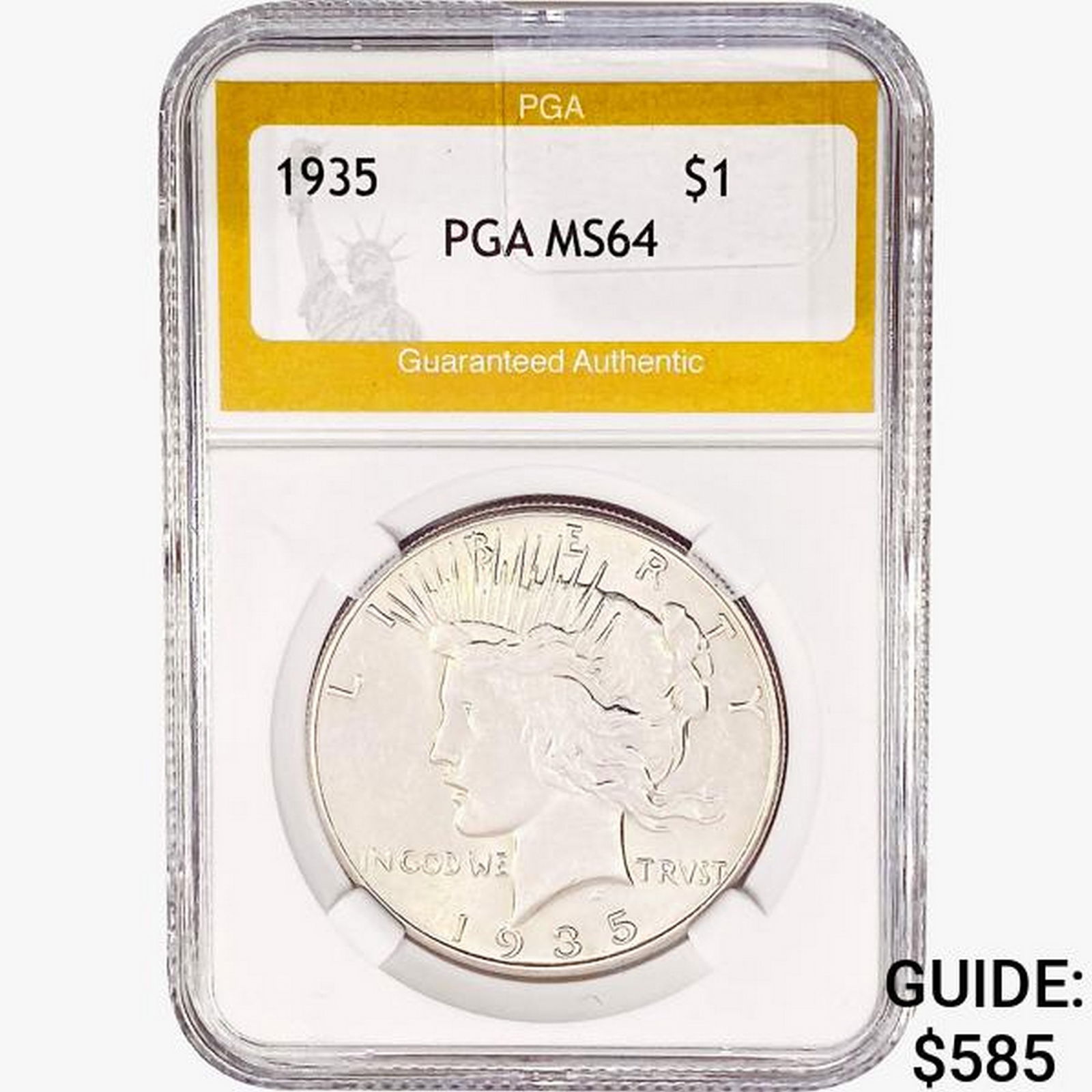 1935 Silver Peace Dollar PGA MS64 (1 of 2)