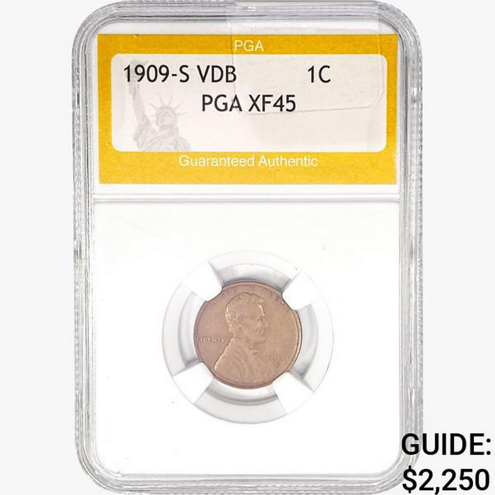 1909-S VDB Wheat Cent PGA XF45 (1 of 2)