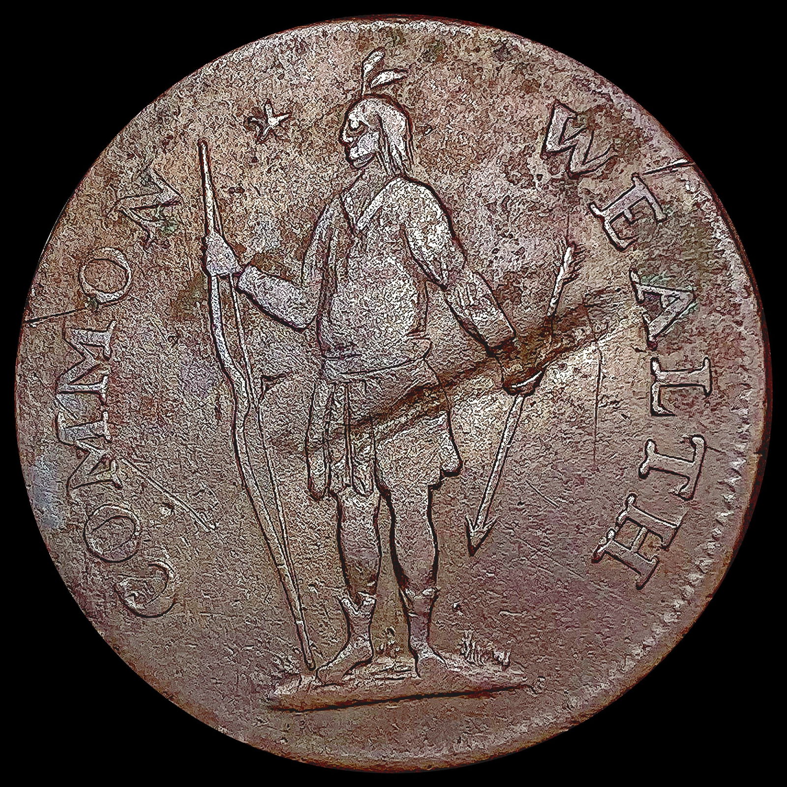 1787 Massachusetts Colonial Coin NICELY CIRCULATED (1 of 2)