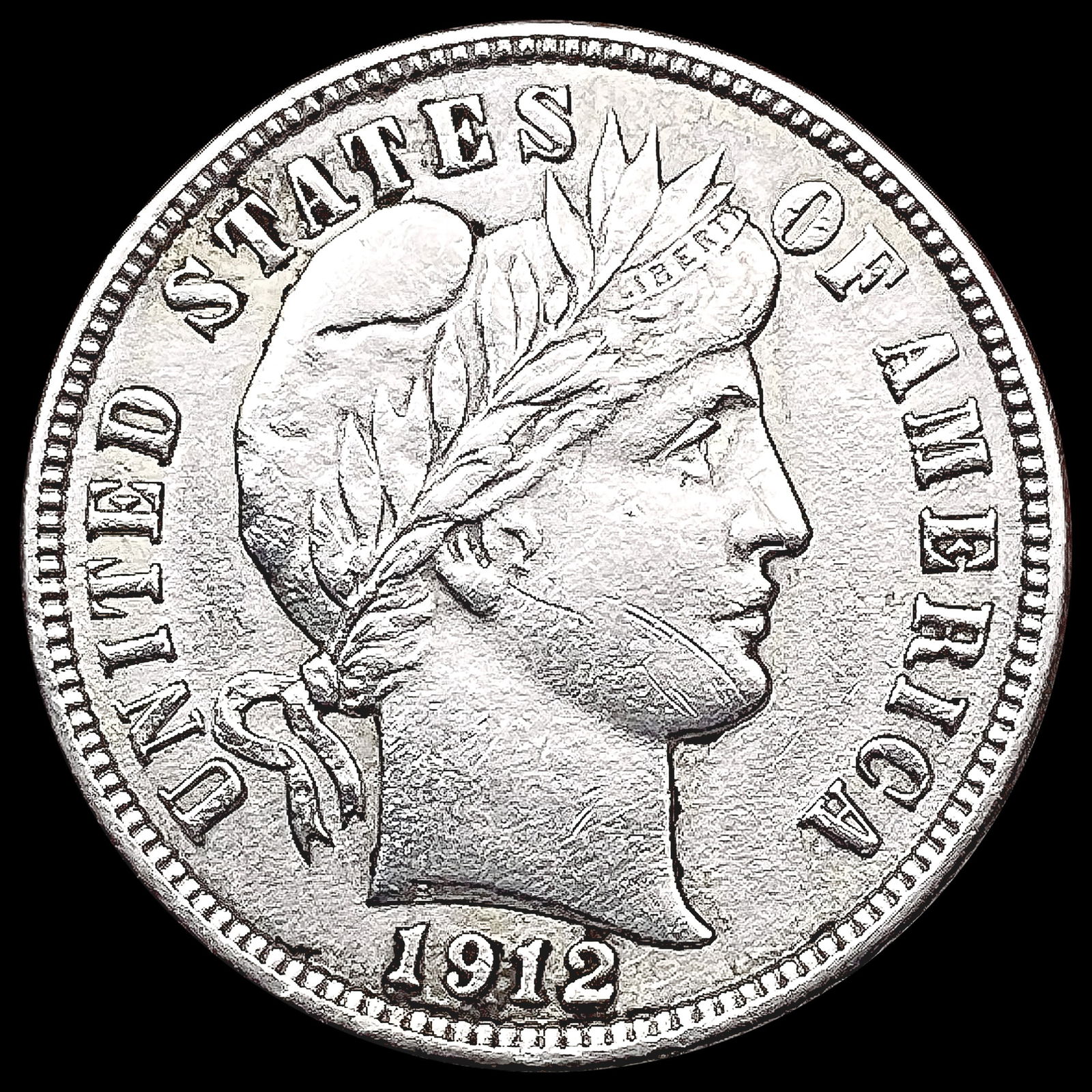1912 Barber Dime CLOSELY UNCIRCULATED (1 of 2)