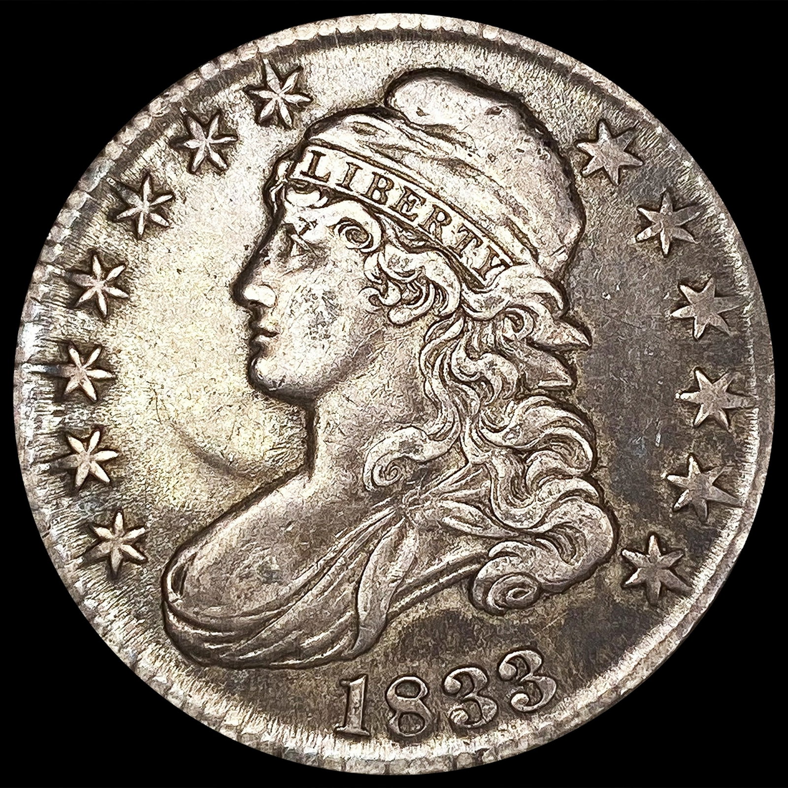 1833 Capped Bust Half Dollar LIGHTLY CIRCULATED (1 of 2)