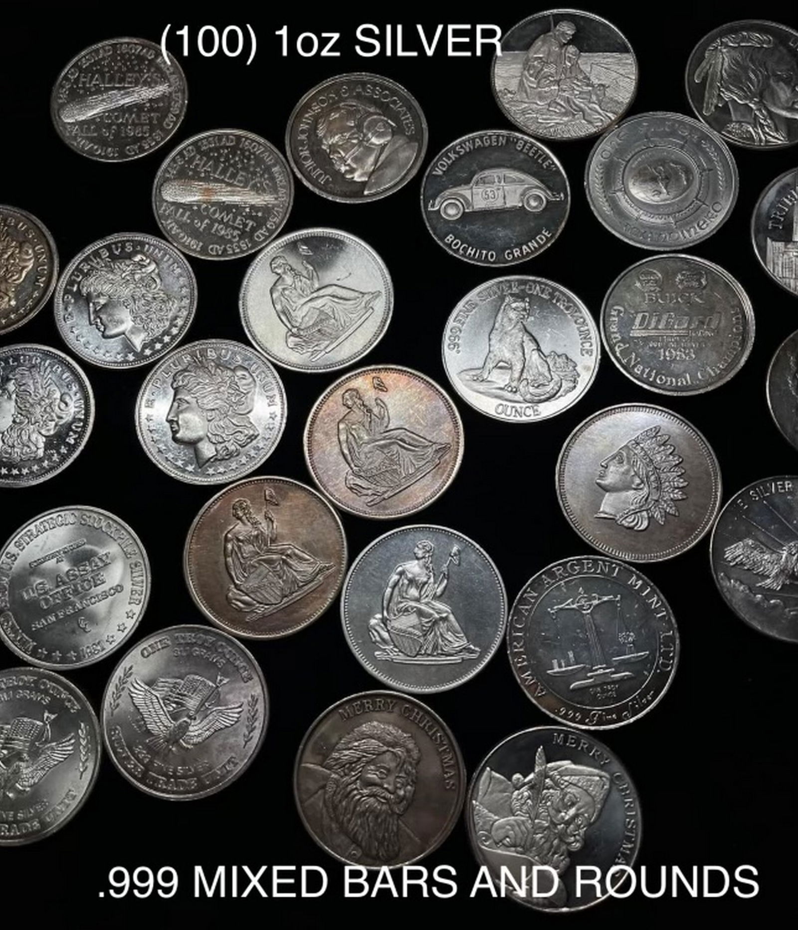 (100) 1oz .999 Silver Bars/Rounds (1 of 1)