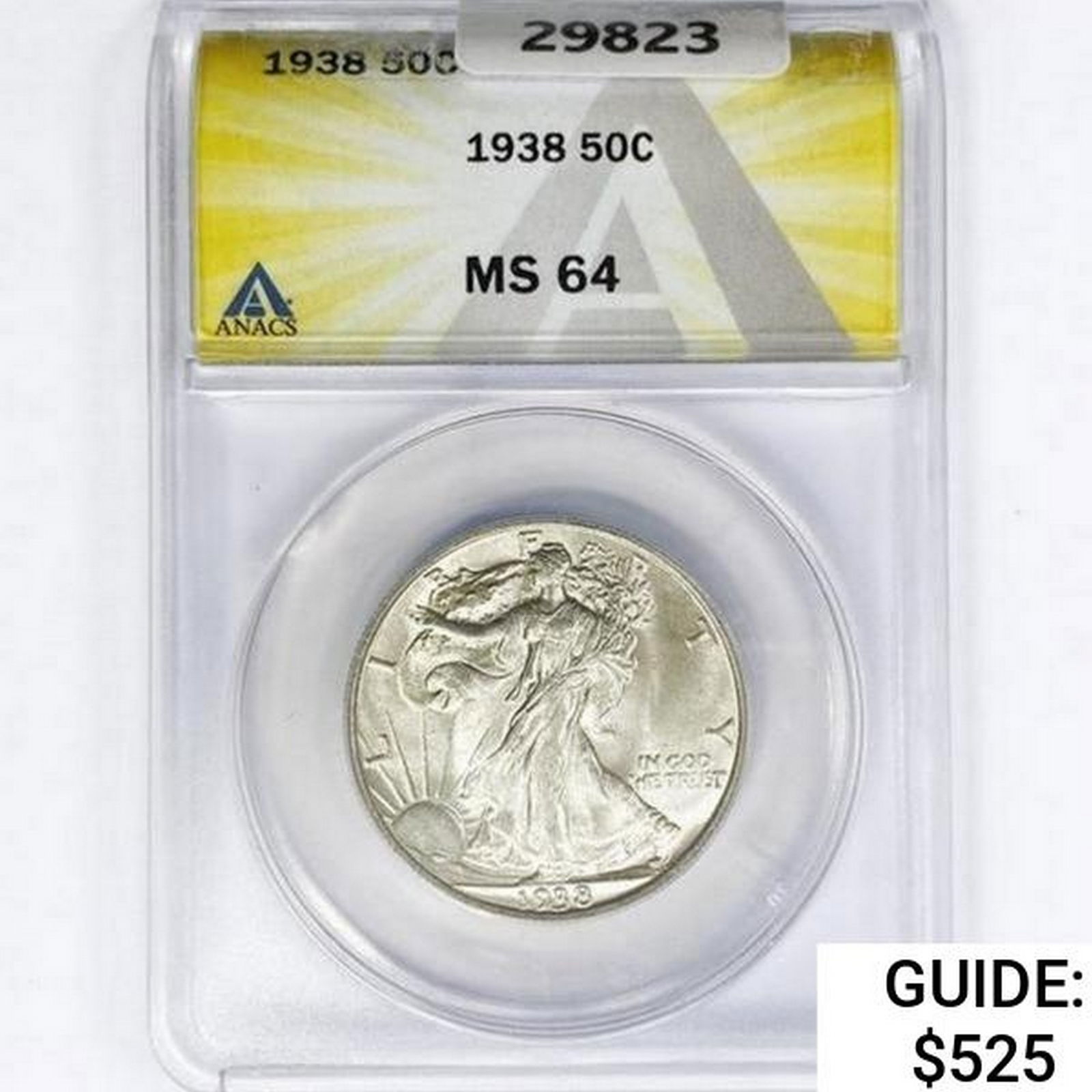 1938 Walking Liberty Half Dollar ANACS MS64 (1 of 2)