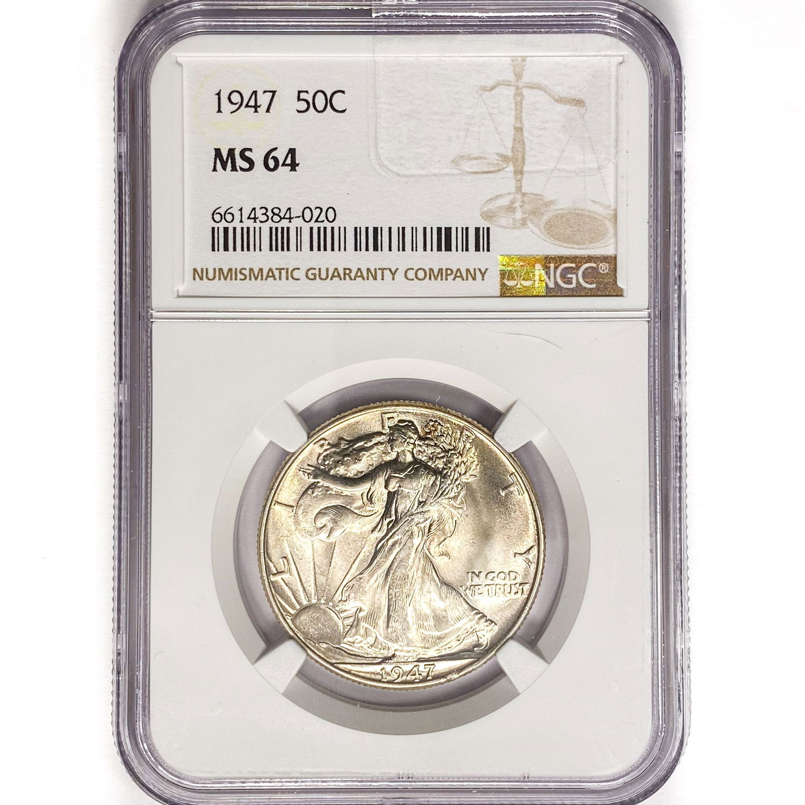 1947 Walking Liberty Half Dollar NGC MS64 (1 of 2)