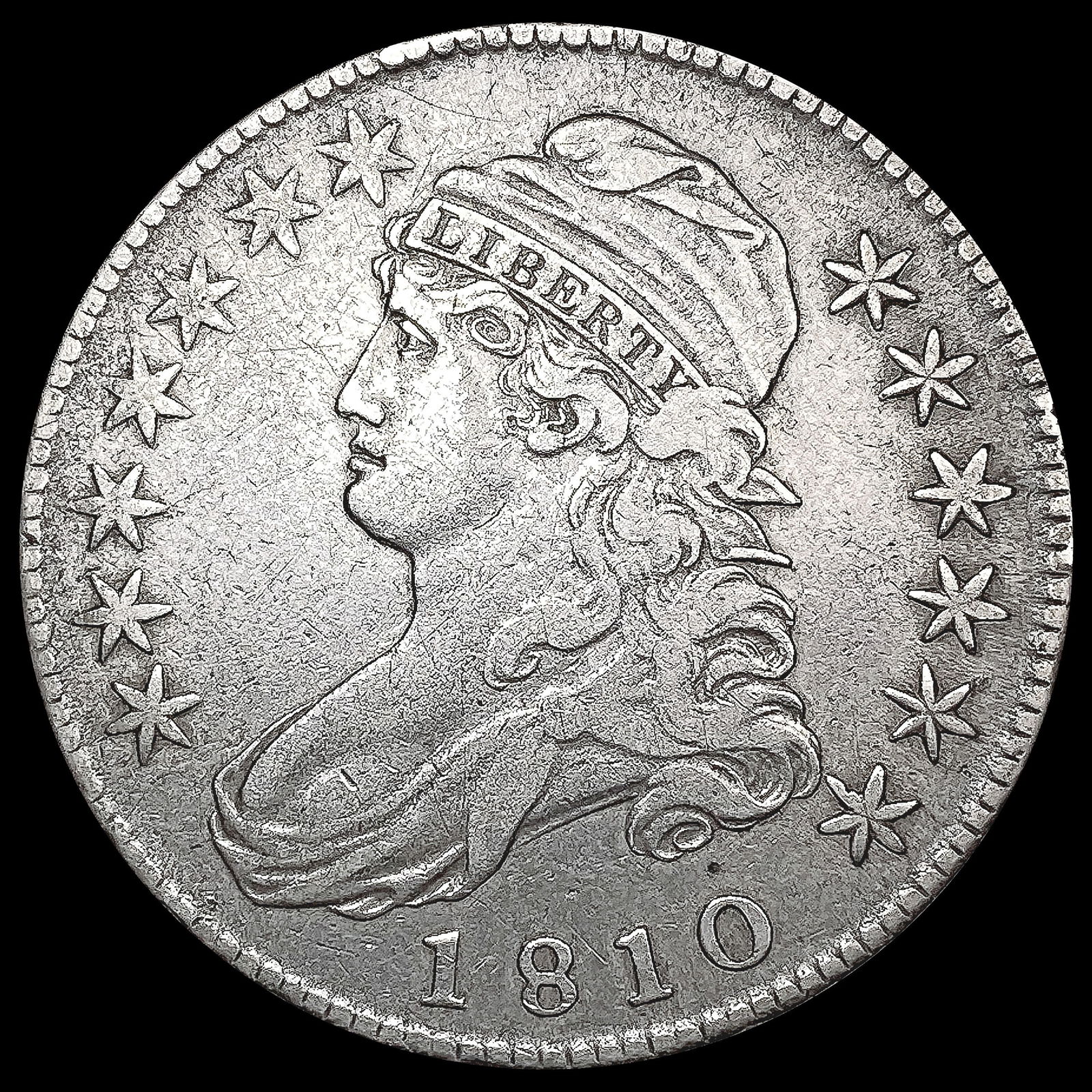 1810 Capped Bust Half Dollar NEARLY UNCIRCULATED (1 of 2)