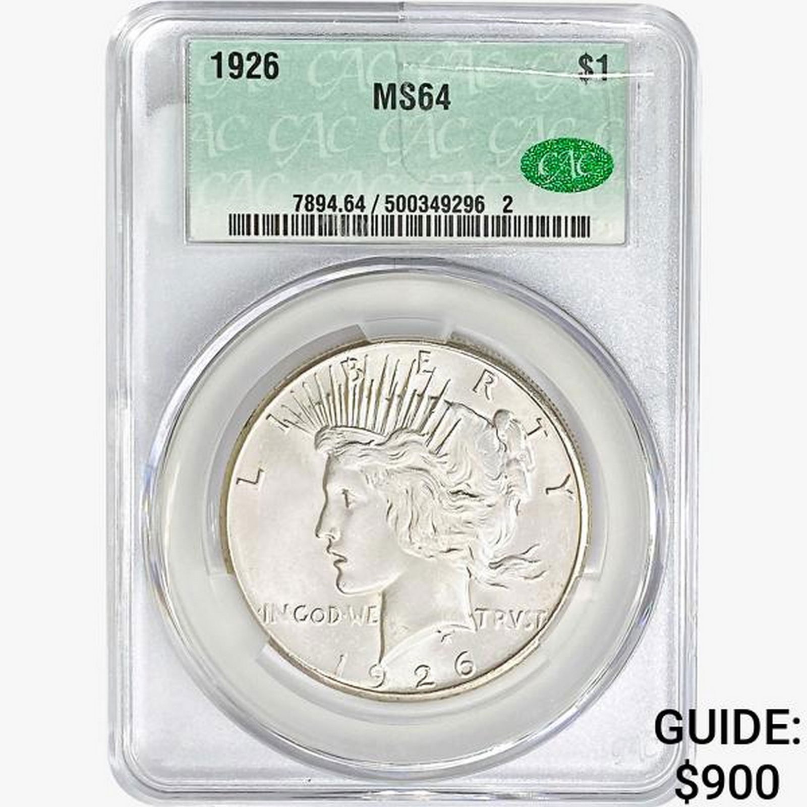 1926 CAC Silver Peace Dollar CAC MS64 (1 of 2)