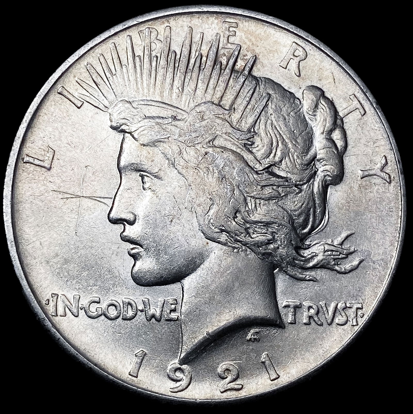 1921 Silver Peace Dollar NEARLY UNCIRCULATED (1 of 2)